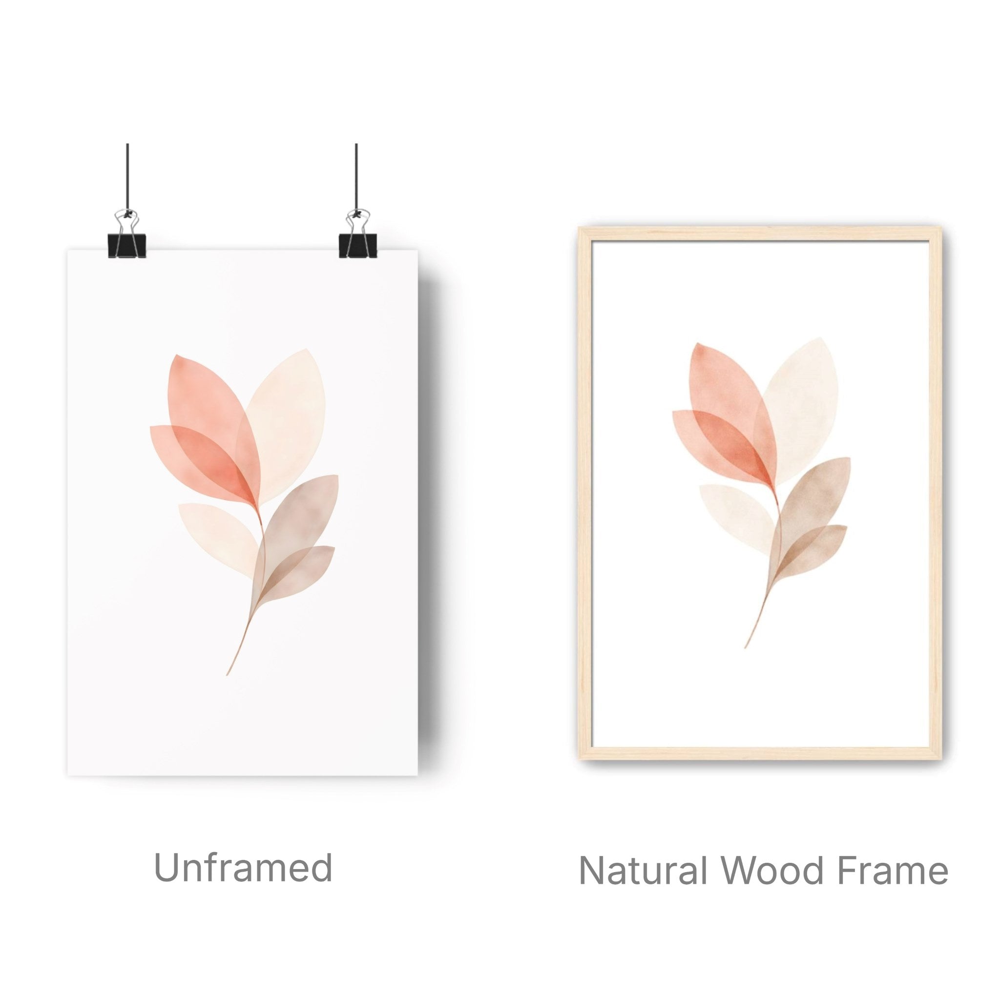 Minimal Botanical Wall Art Print | Soft Bloom Giclée - Durazza
