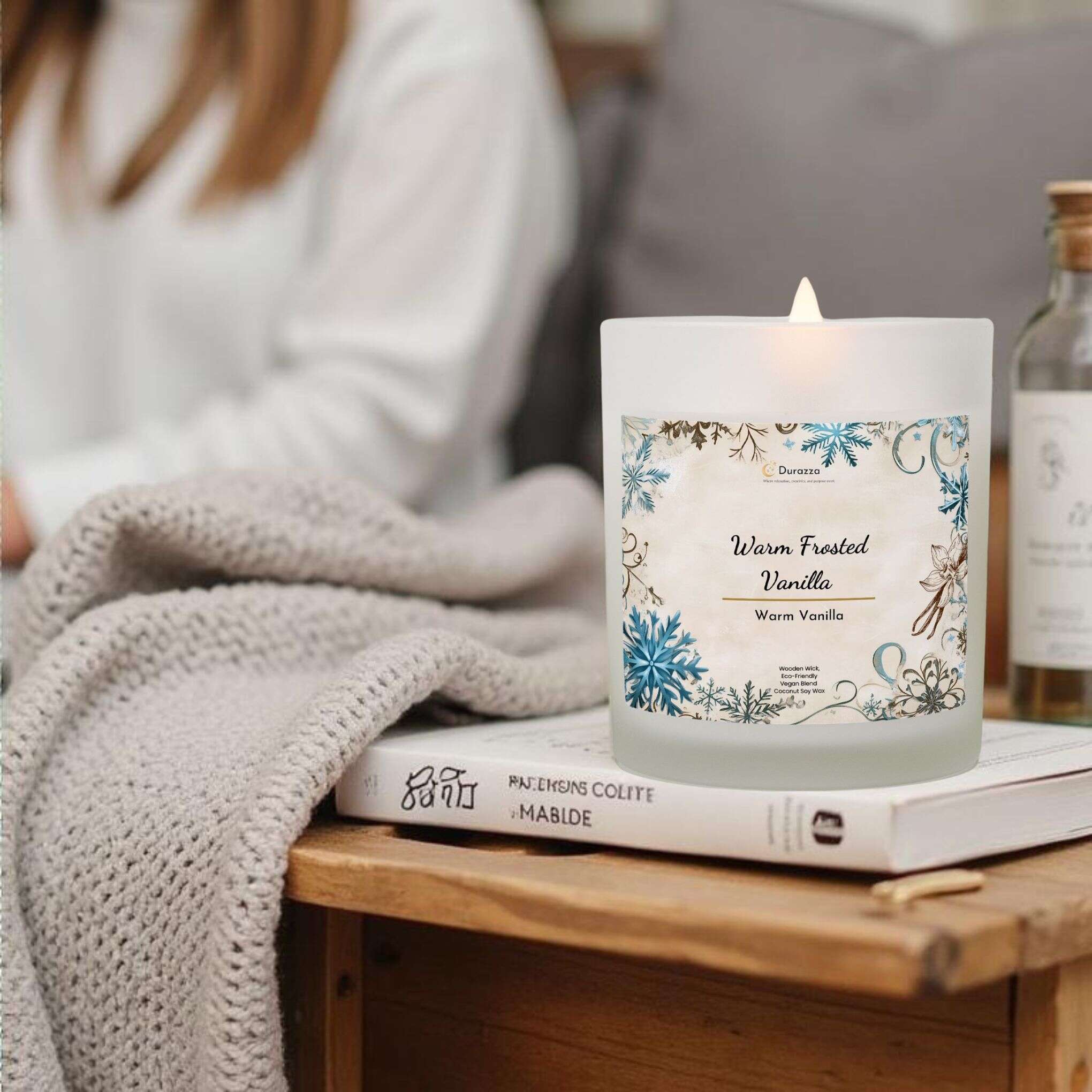 Oat Scented Candle - Wooden Wick 11 oz | Frosted Vanilla