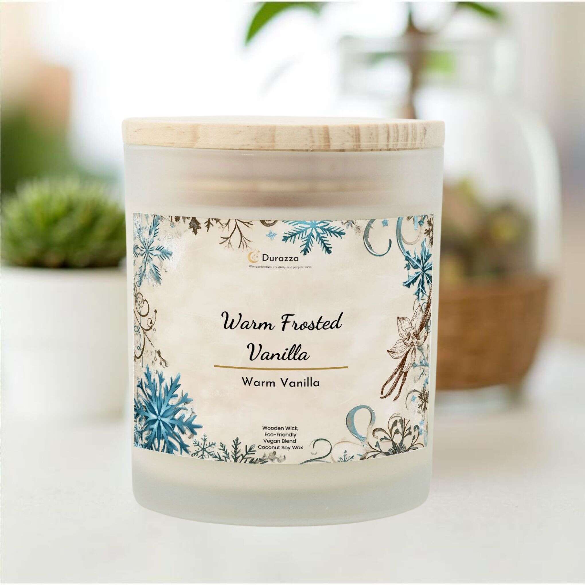 Oat Scented Candle - Wooden Wick 11 oz | Frosted Vanilla