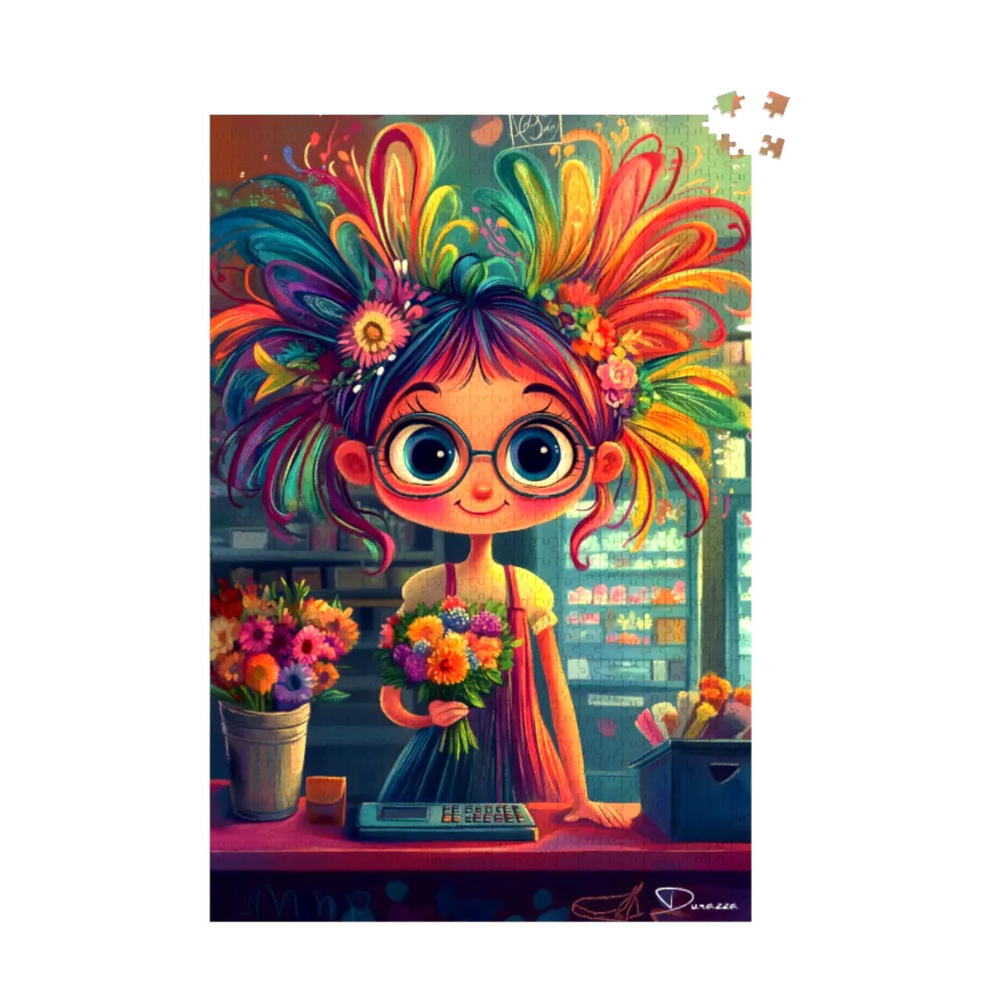 Whimsical Florist Jigsaw Puzzle 500 or 1000 Piece