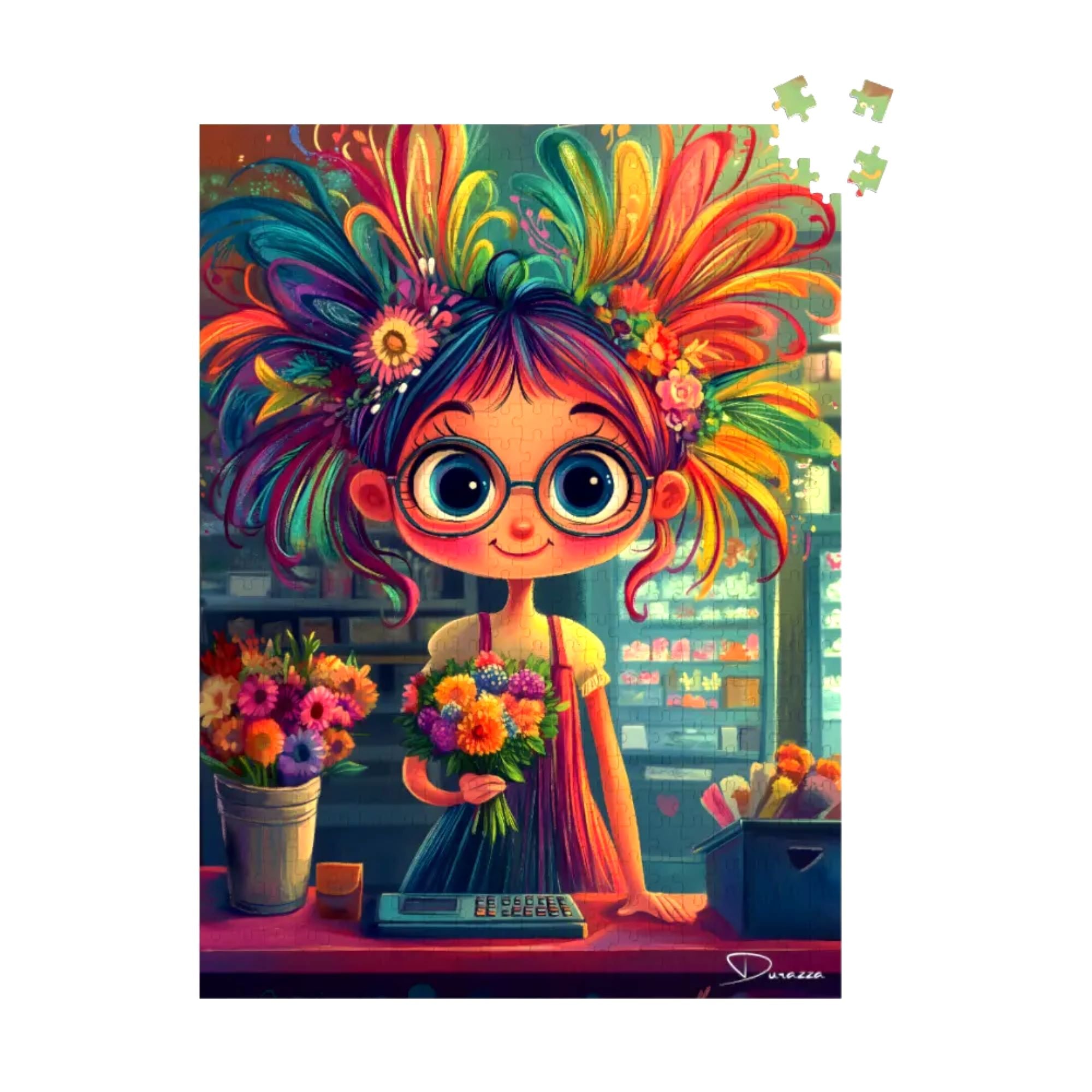 Whimsical Florist Jigsaw Puzzle 500 or 1000 Piece