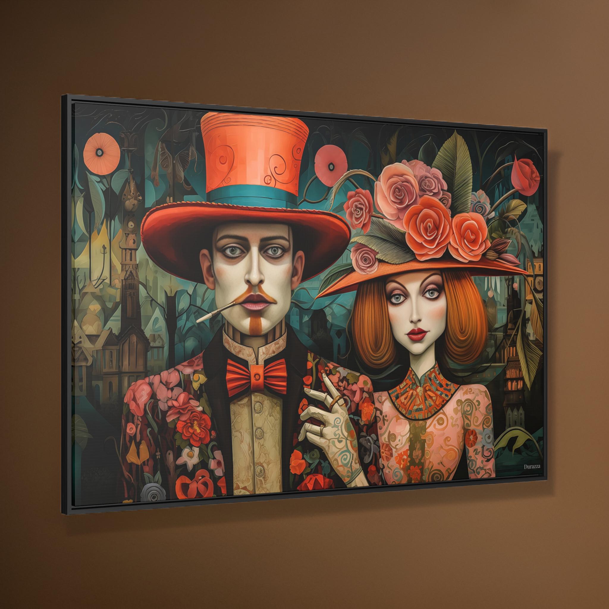 Whimsical Victorian Couple Wall Art: Strange and Beautiful