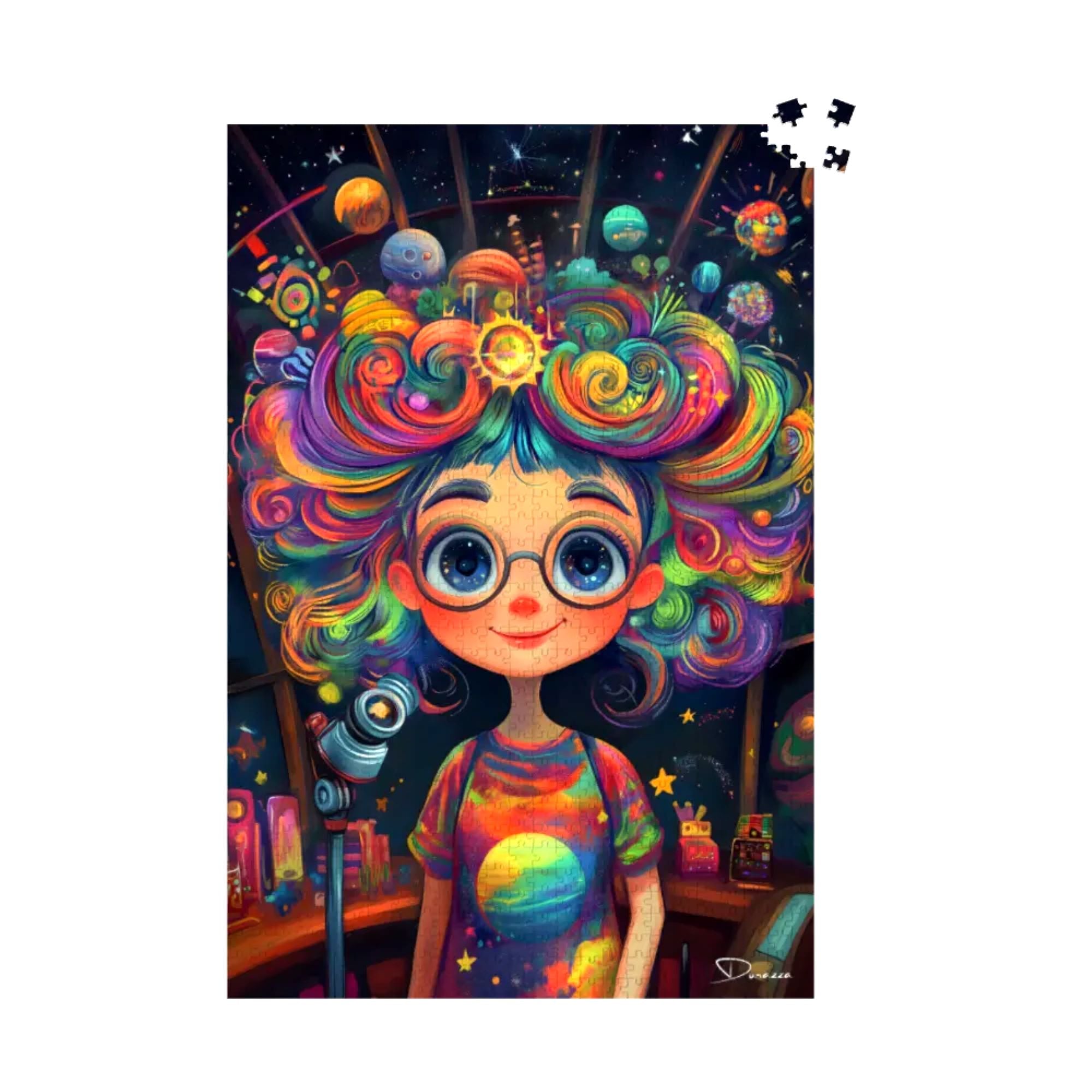 Whimsical Astronomer Jigsaw Puzzle 500 or 1000 Piece