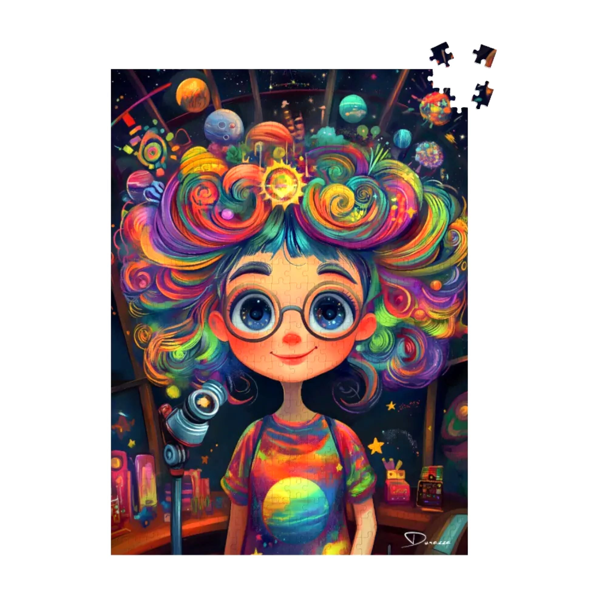 Whimsical Astronomer Jigsaw Puzzle 500 or 1000 Piece