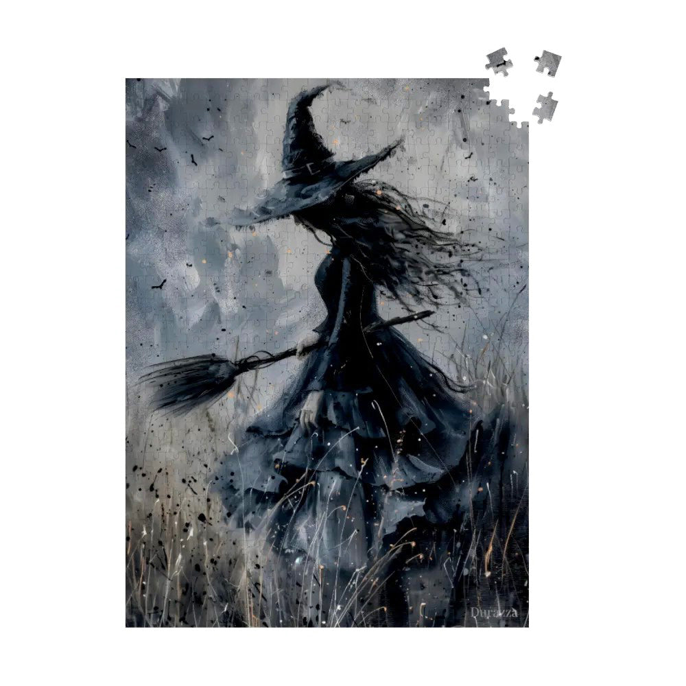 Whispers in the Wind Jigsaw Puzzle 500 or 1000 Piece | Minimalist Witch