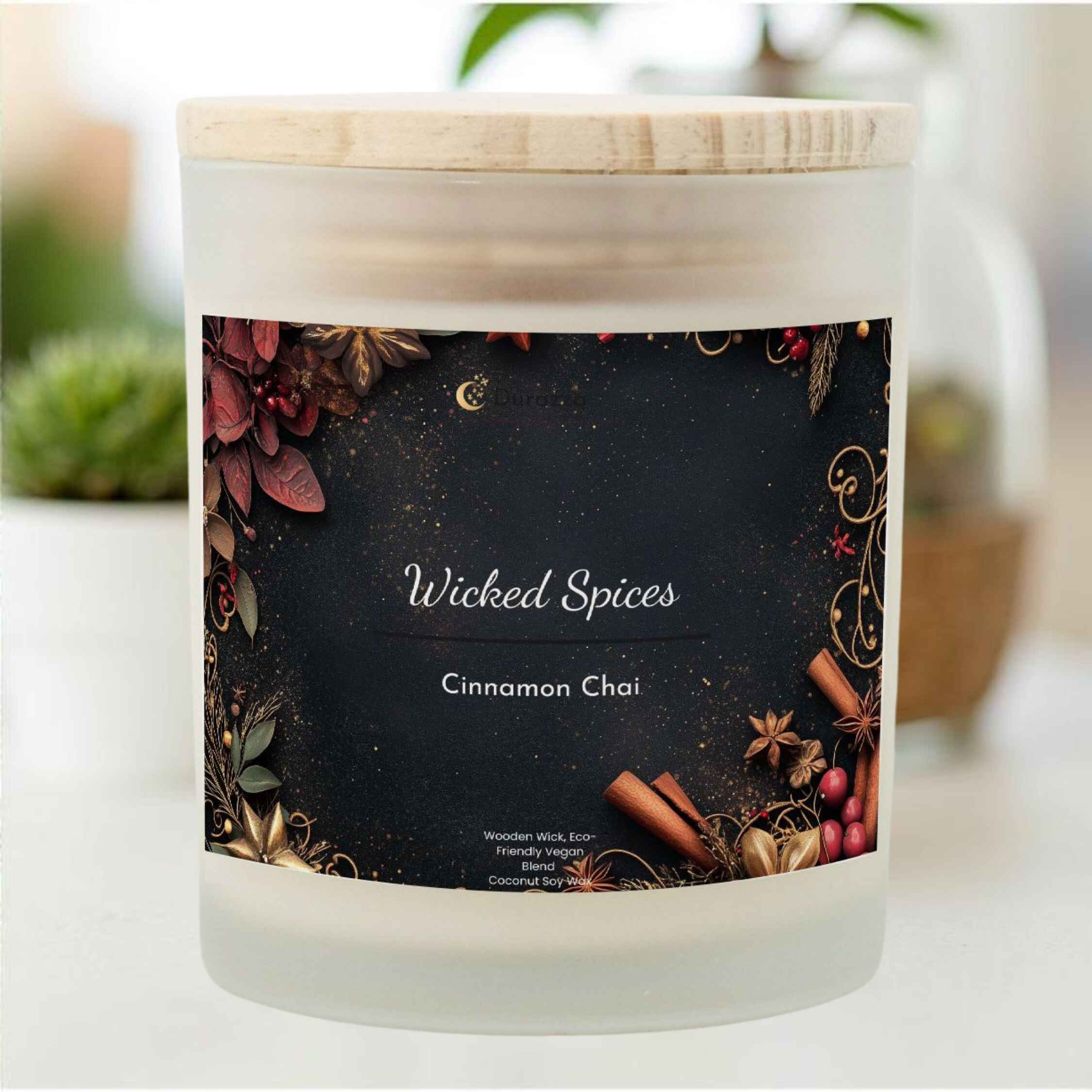 Cinnamon Scented Candle – 11 oz Wooden Wick | Wicked Spices