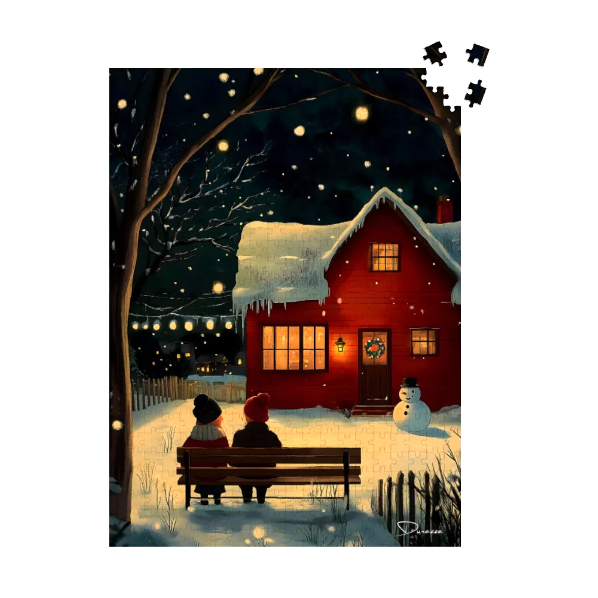 Winter's Cozy Glow Jigsaw Puzzle 500 or 1000 Piece