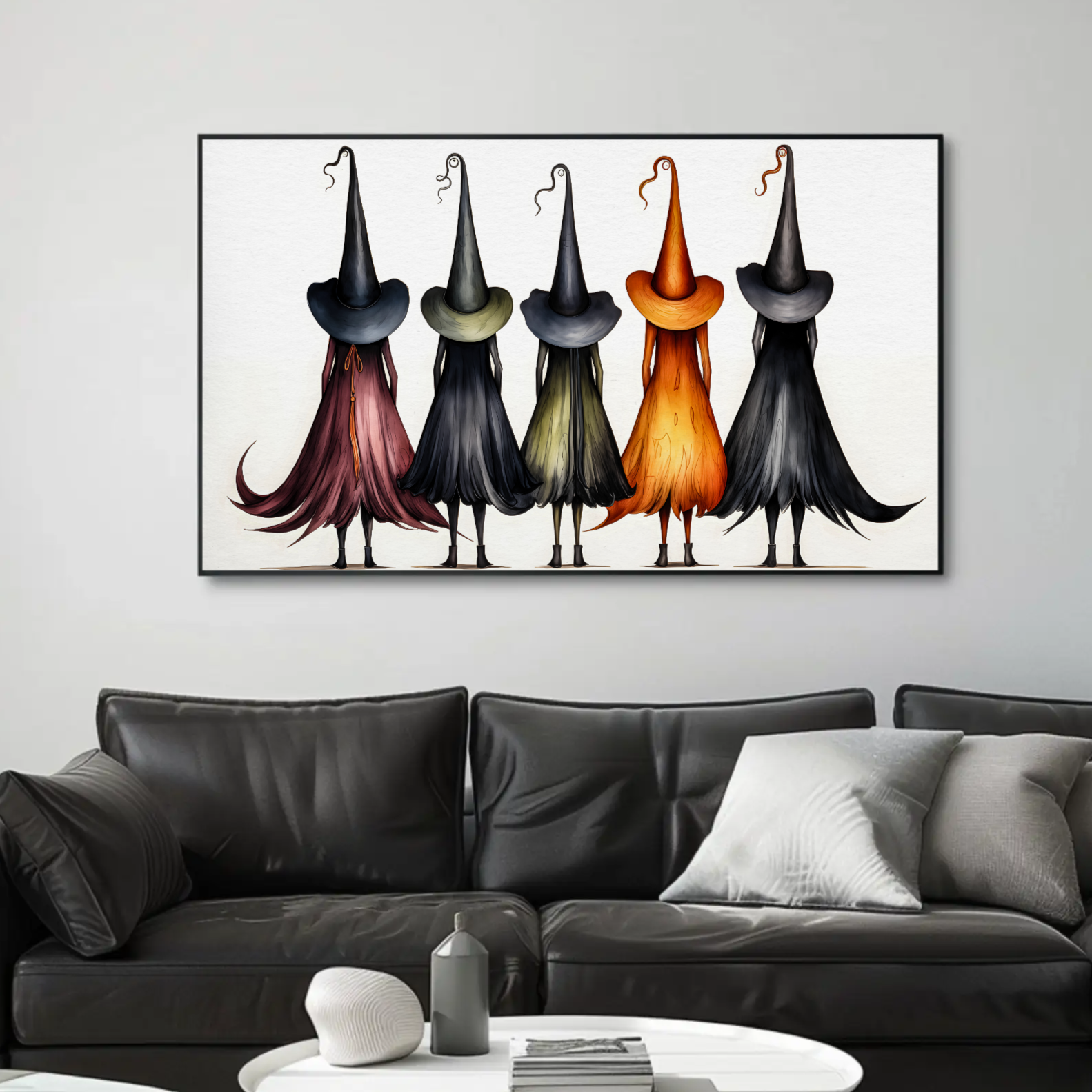 Witch Silhouette Wall Art: Unbreakable Friendship