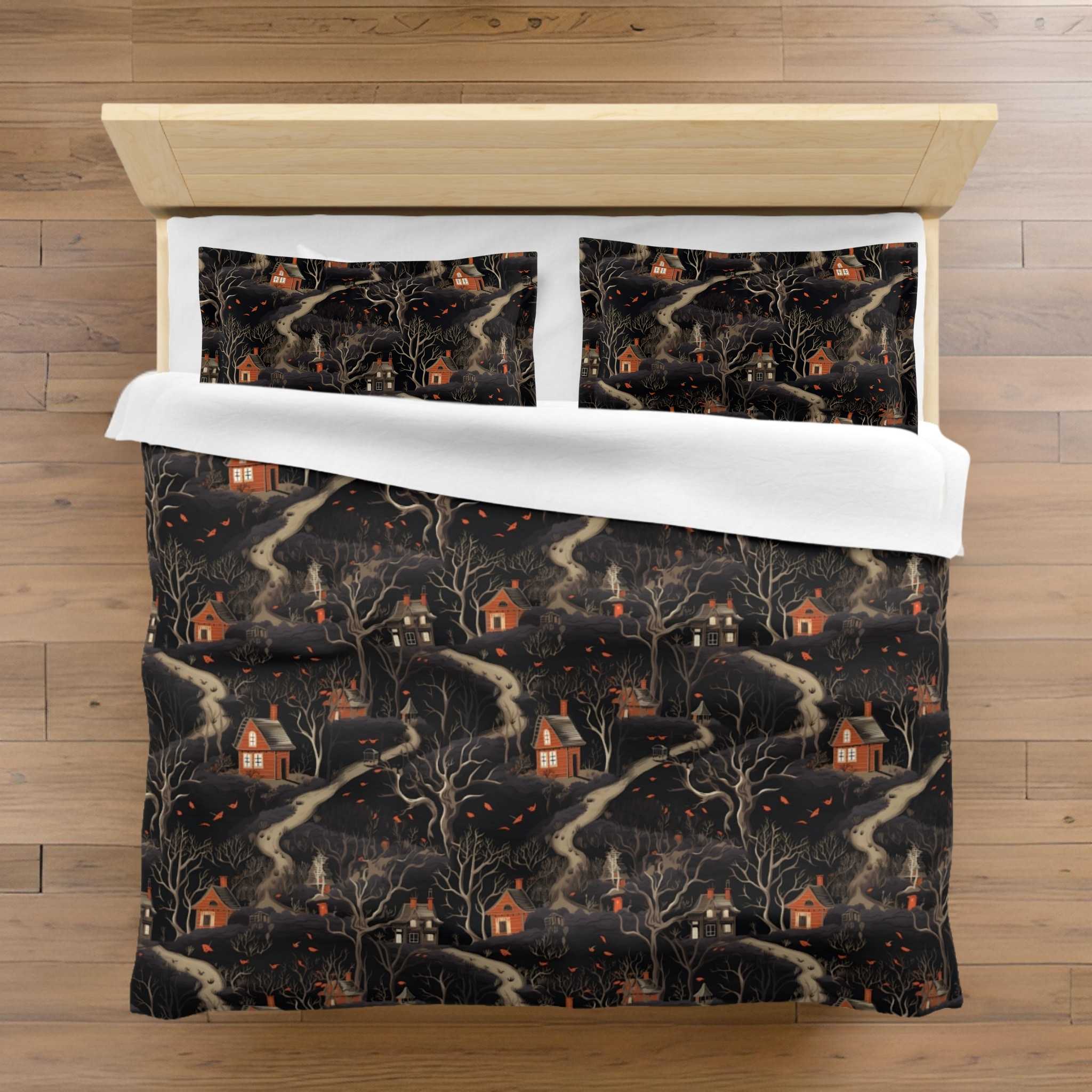 Cottagecore Duvet Cover with Pillow Shams | Witches Woodland