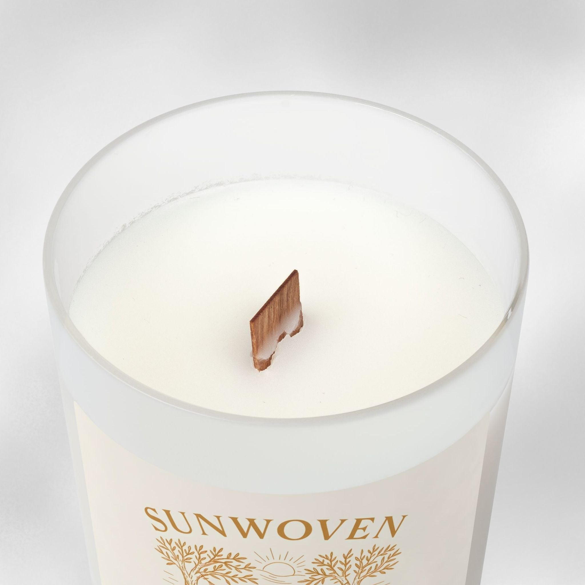 Tropical Coconut Scented Candle: Summer Wood Wick | Sunwoven