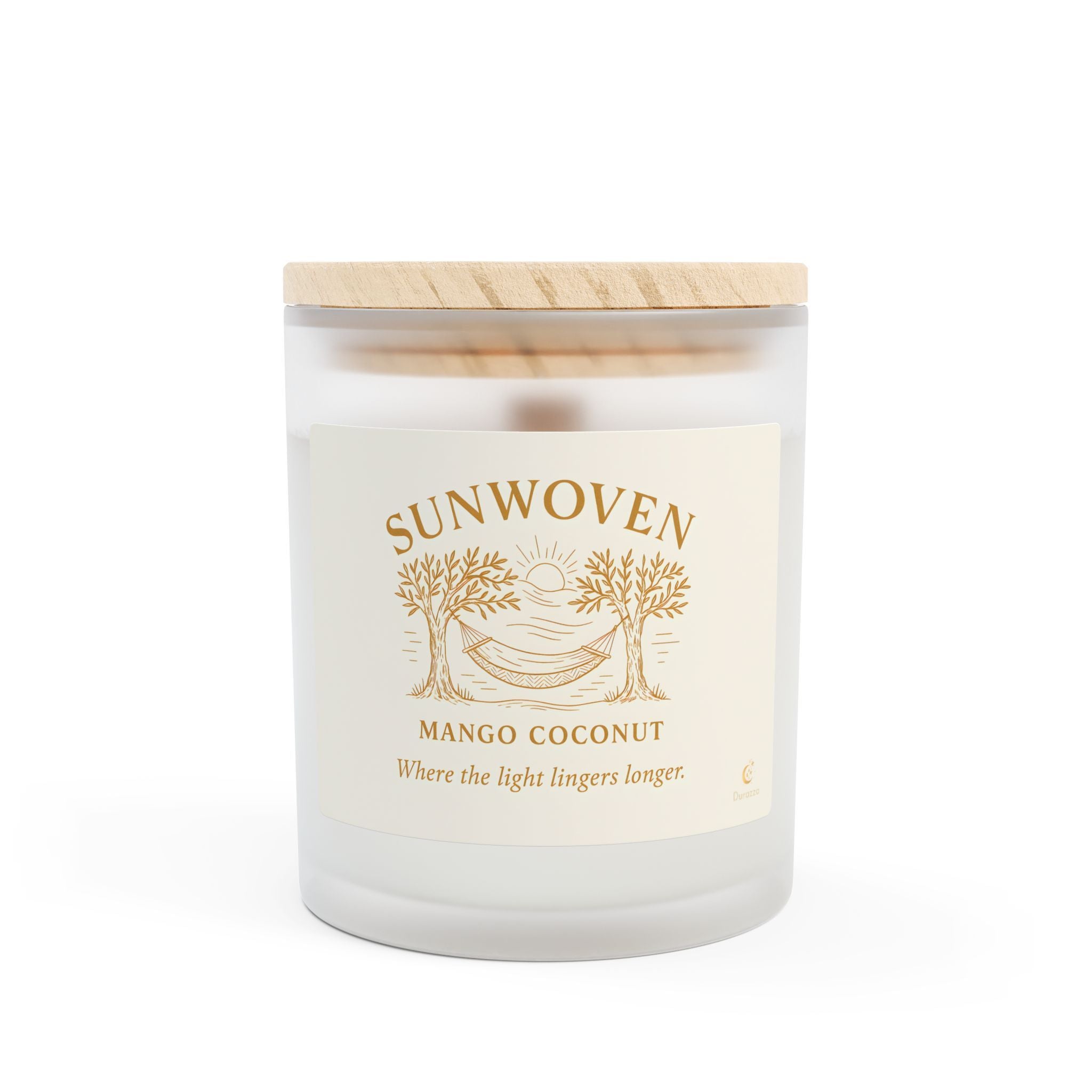 Tropical Coconut Scented Candle: Summer Wood Wick | Sunwoven