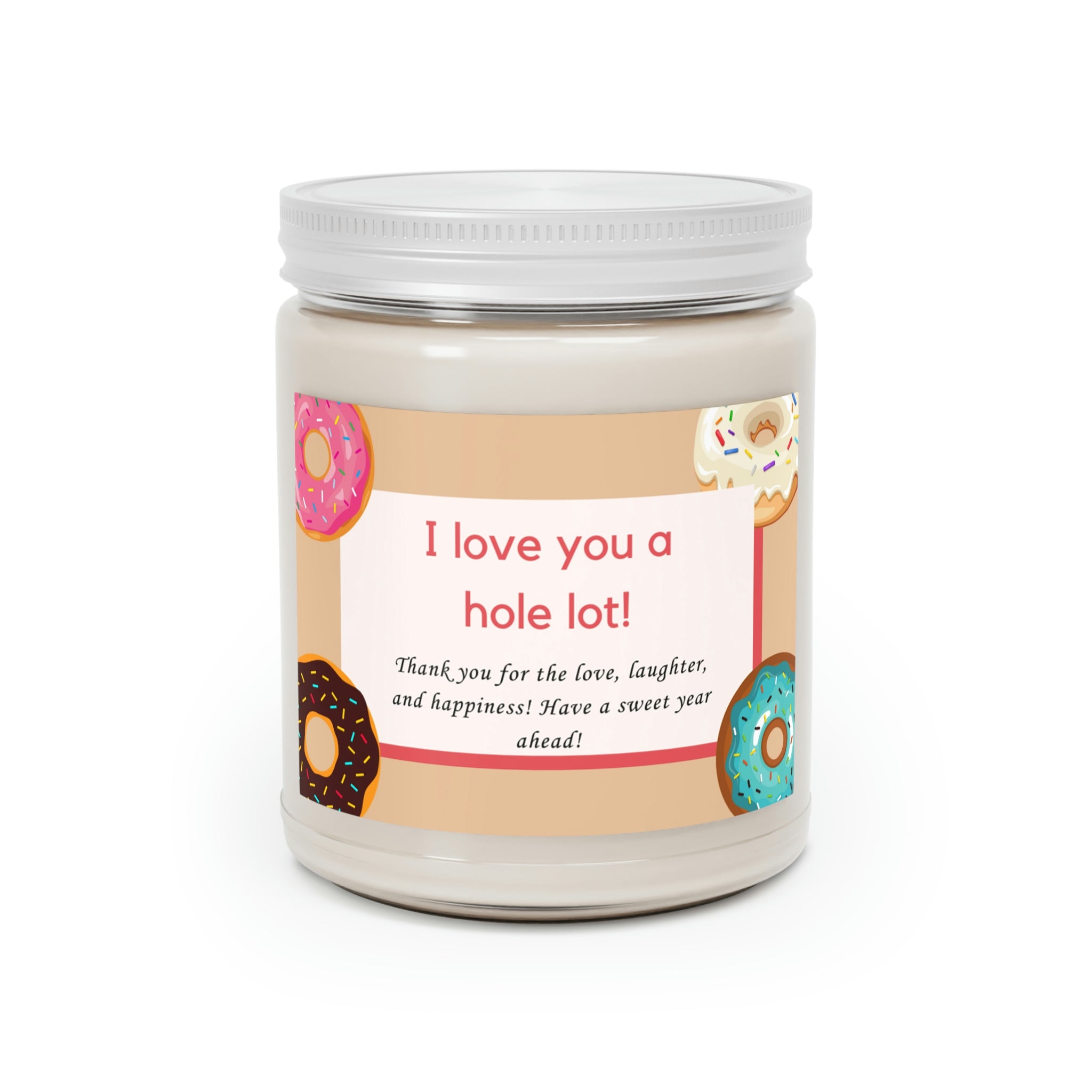 Donut Love Aromatherapy Scented Candle. I love you a hole lot 9oz candle