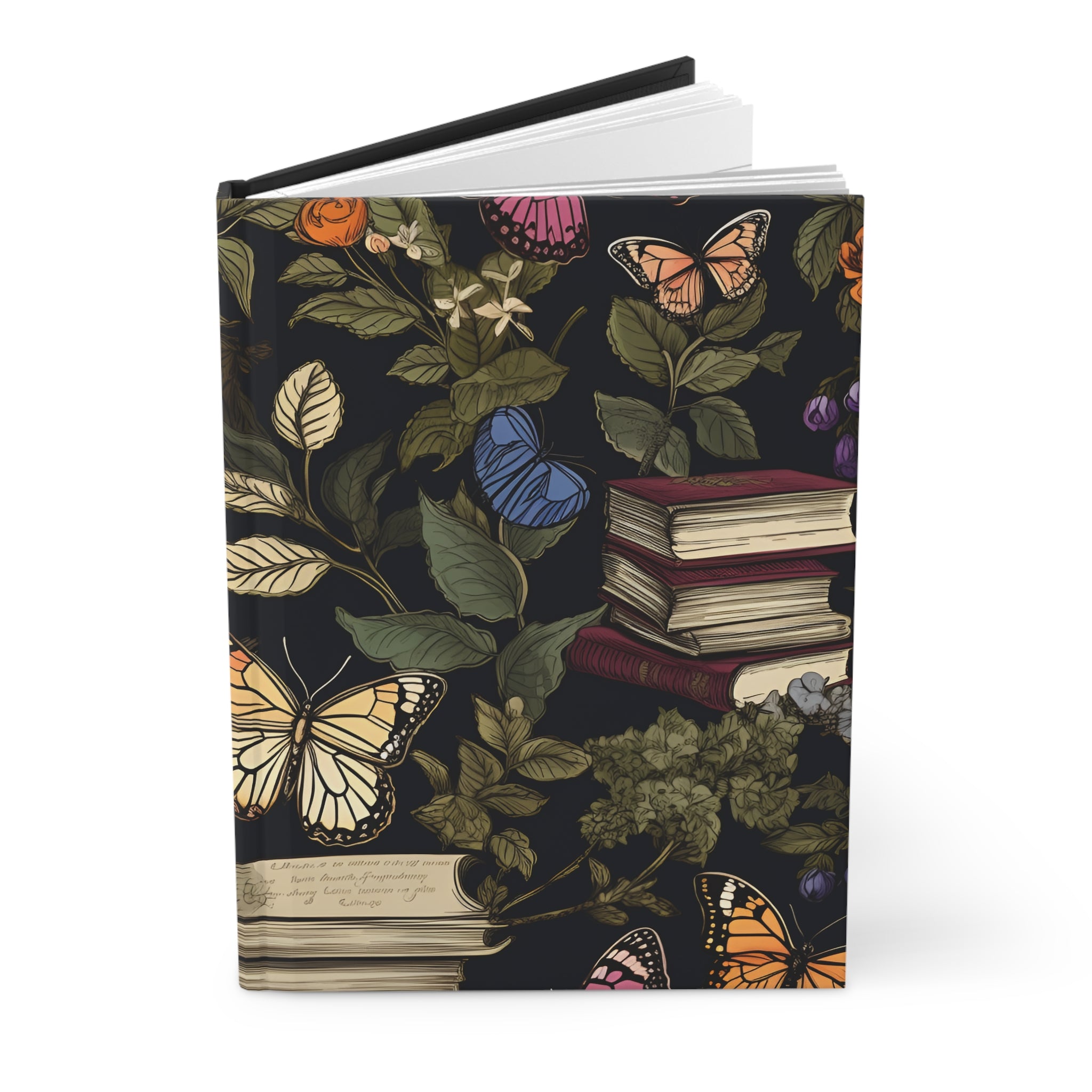 A Butterfly's Story Hardcover Notebook, Lined Journal Size 6x8