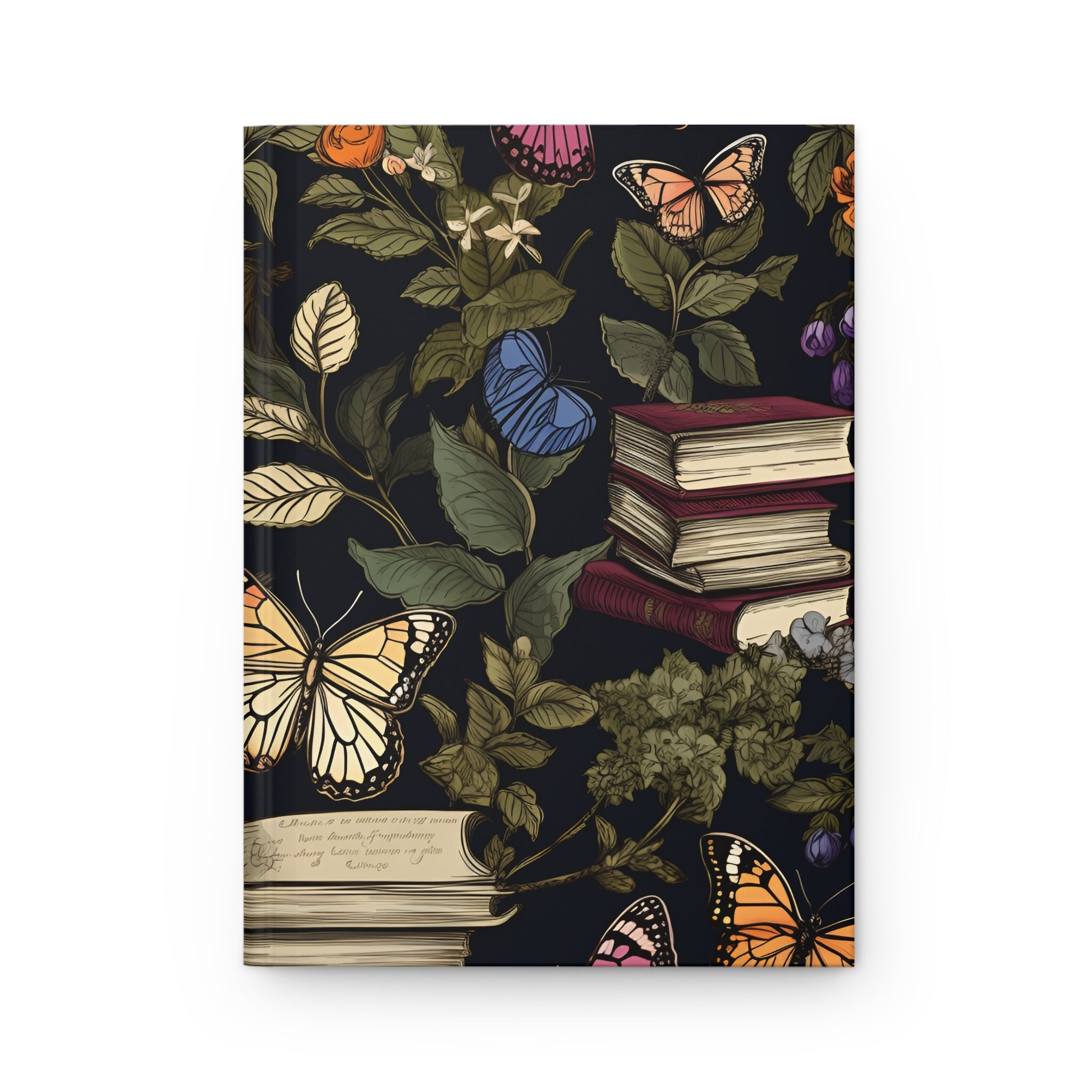 A Butterfly's Story Hardcover Notebook, Lined Journal Size 6x8