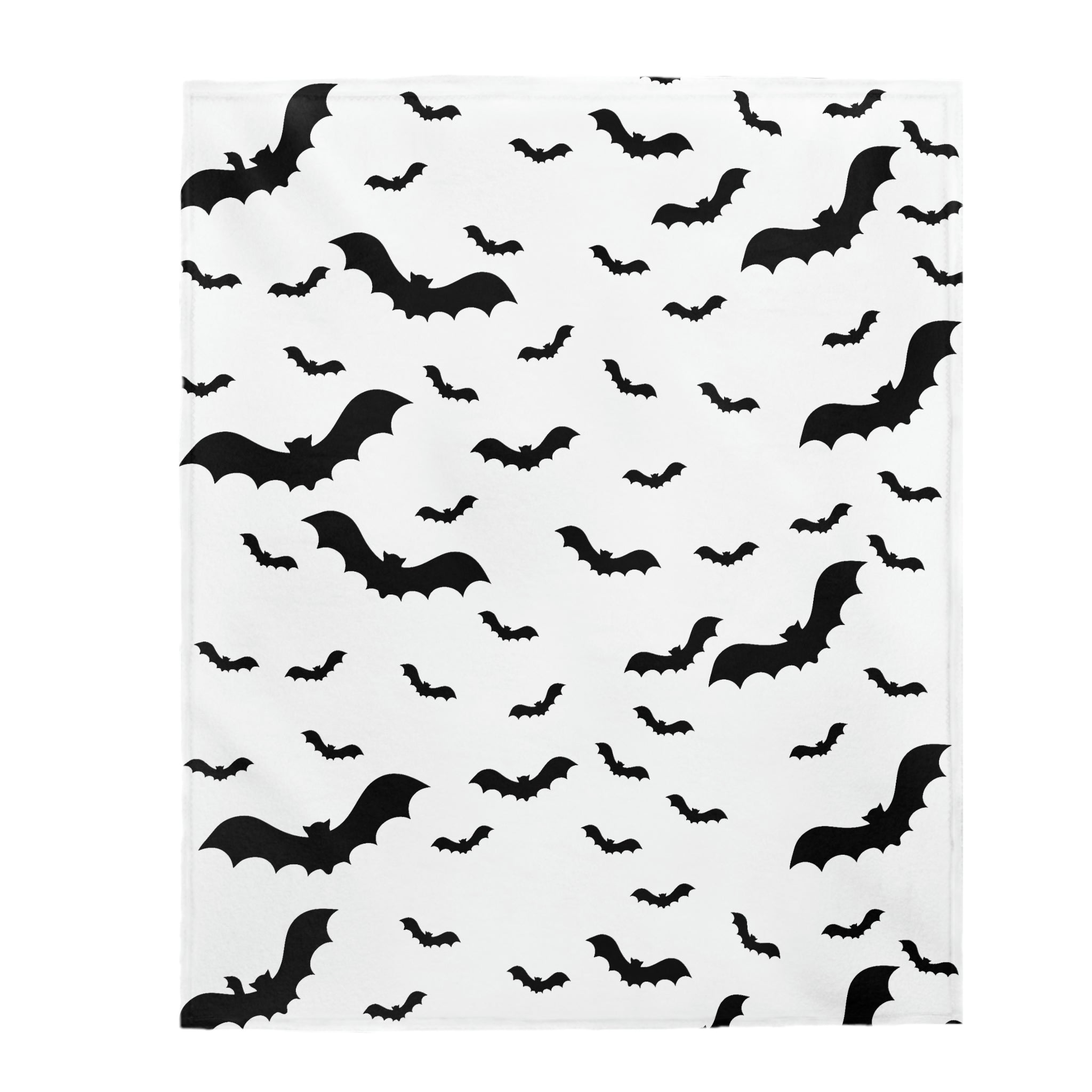 Bat Throw Blanket in Velveteen Plush Flat Lay