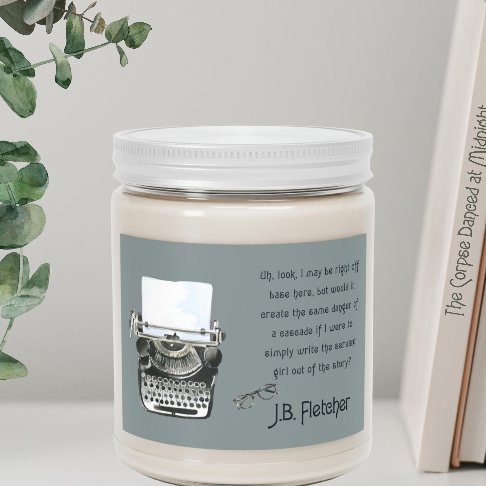 Jessica Fletcher soy Candle Eco Friendly, Aromatherapy Scented, 9 oz 