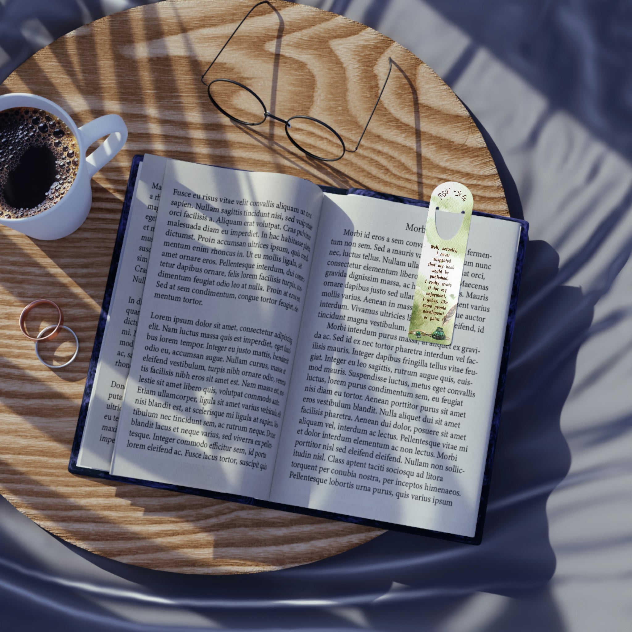 Murder She Wrote Bookmark with Jessica Fletcher Quote book laying down