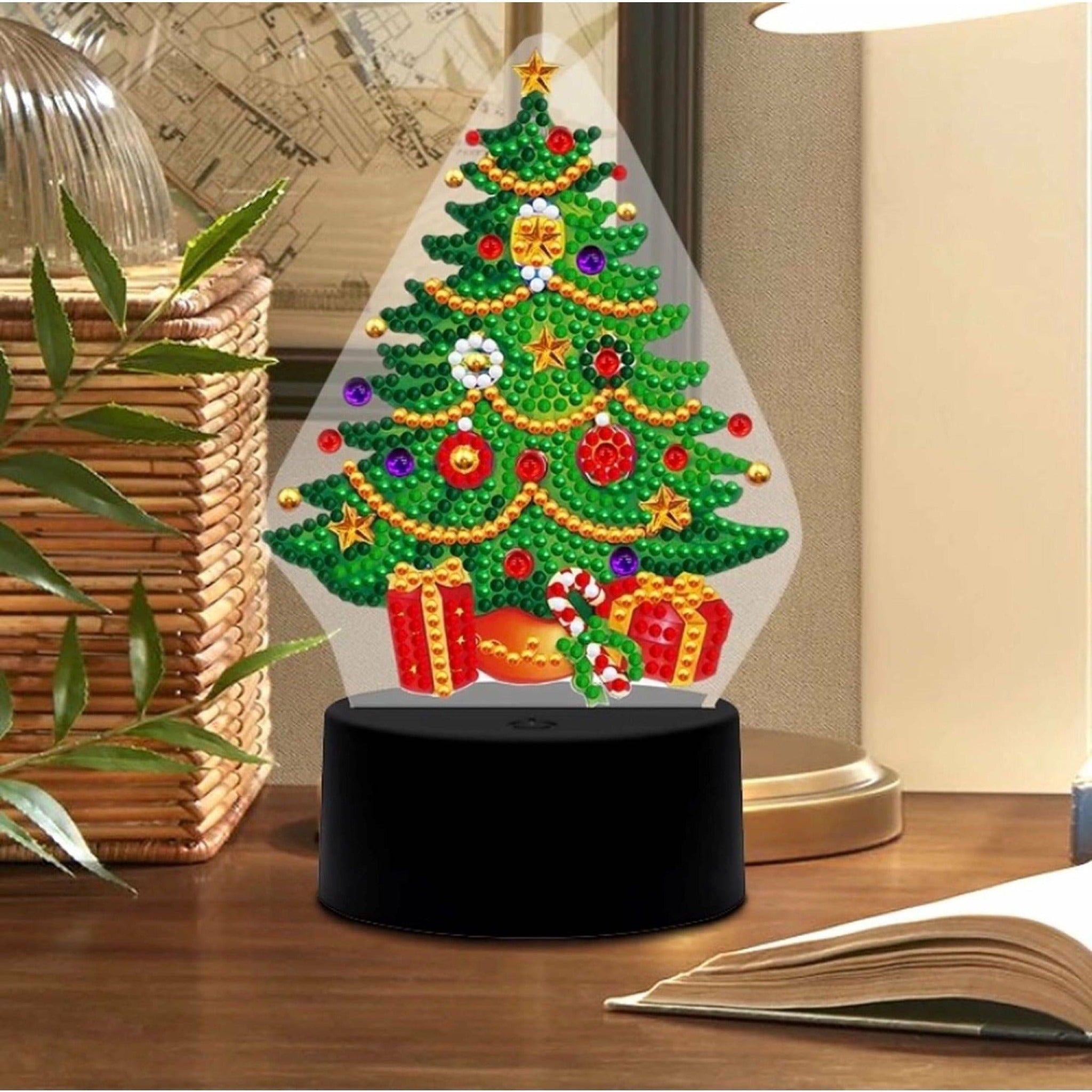 Christmas Tree Diamond Painting Lamp, Night Light - Durazza