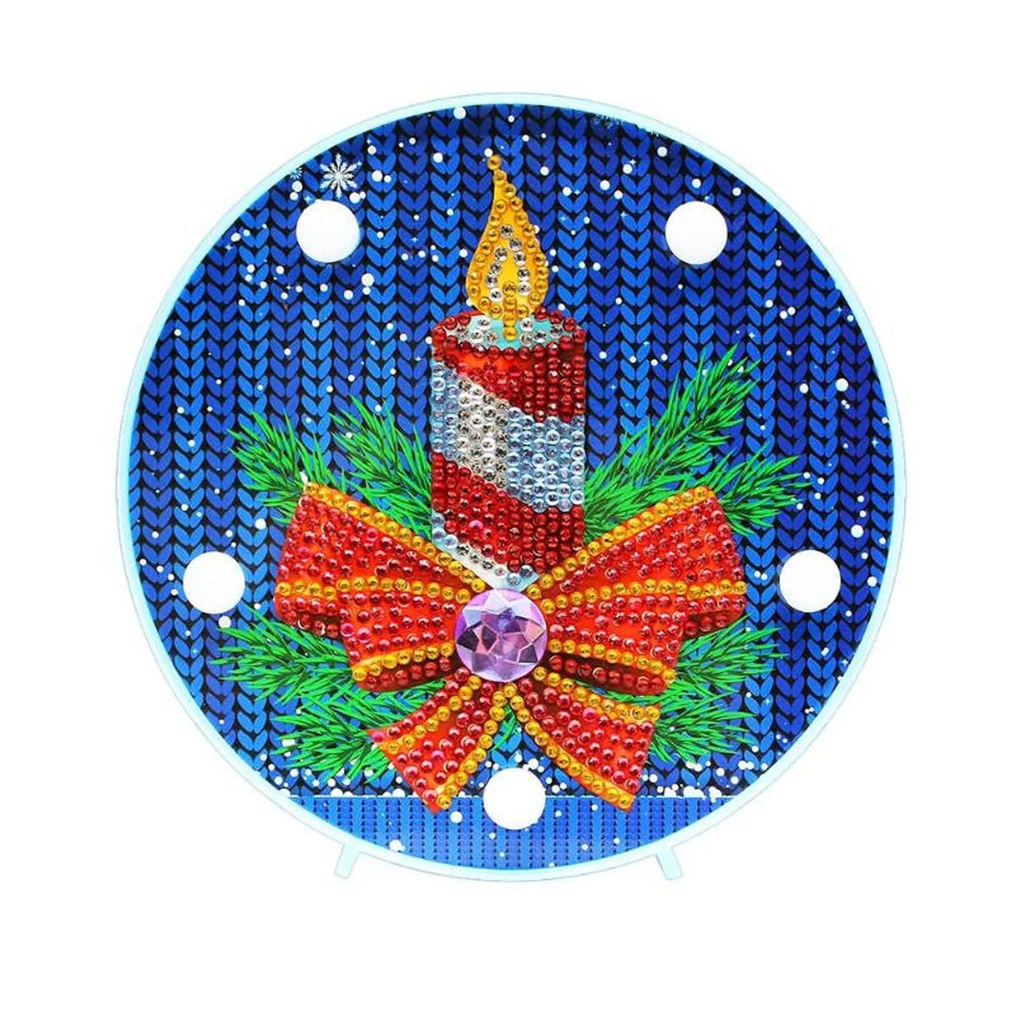 DIY Holiday Candle Diamond Painting Night Light - Durazza