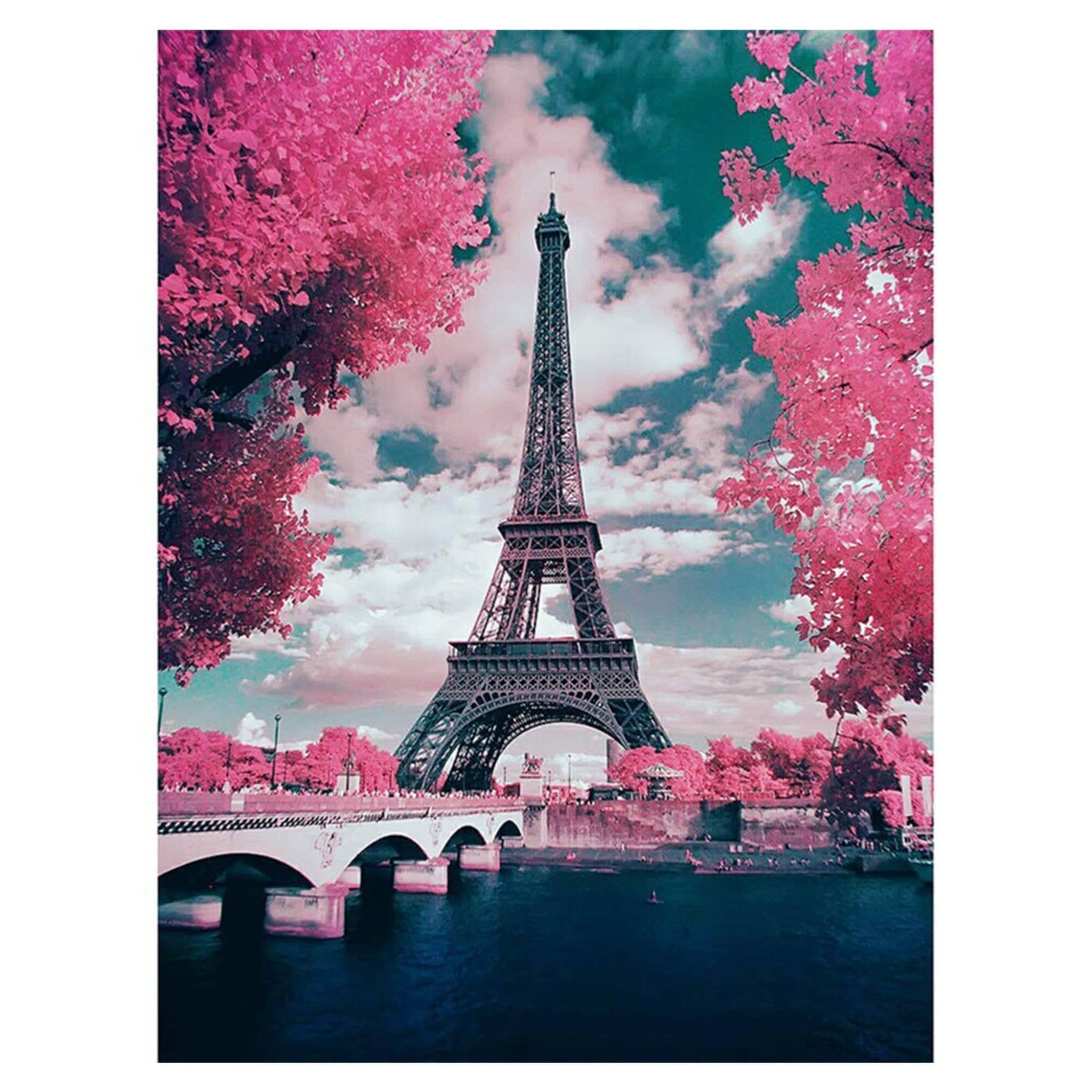 Eiffel Tower Paris Diamond Painting Art Kit, 5D, Full Drill, Round 35*45 cm - Durazza