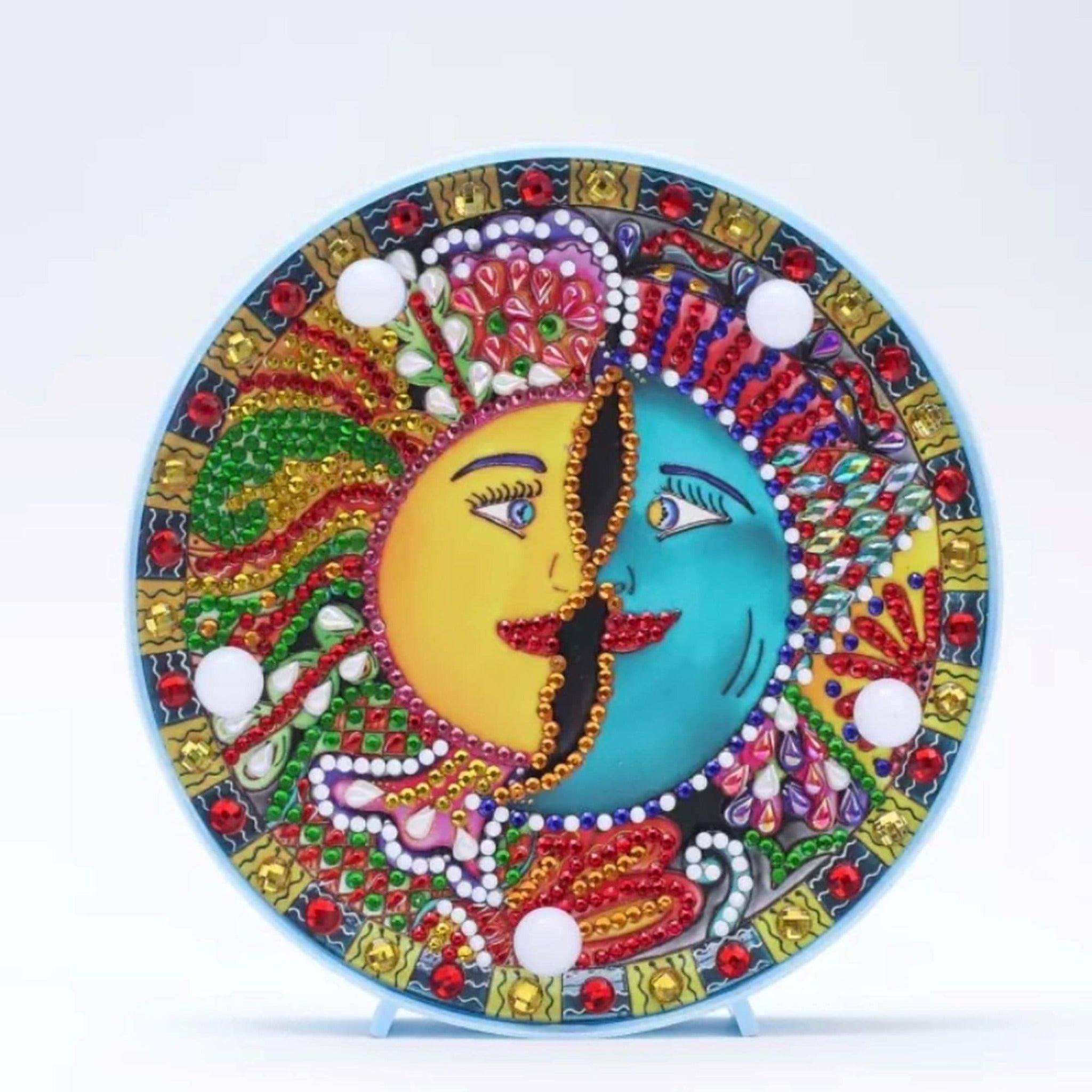 Sun Moon Faced Diamond Painting Night Light, Lamp - Durazza