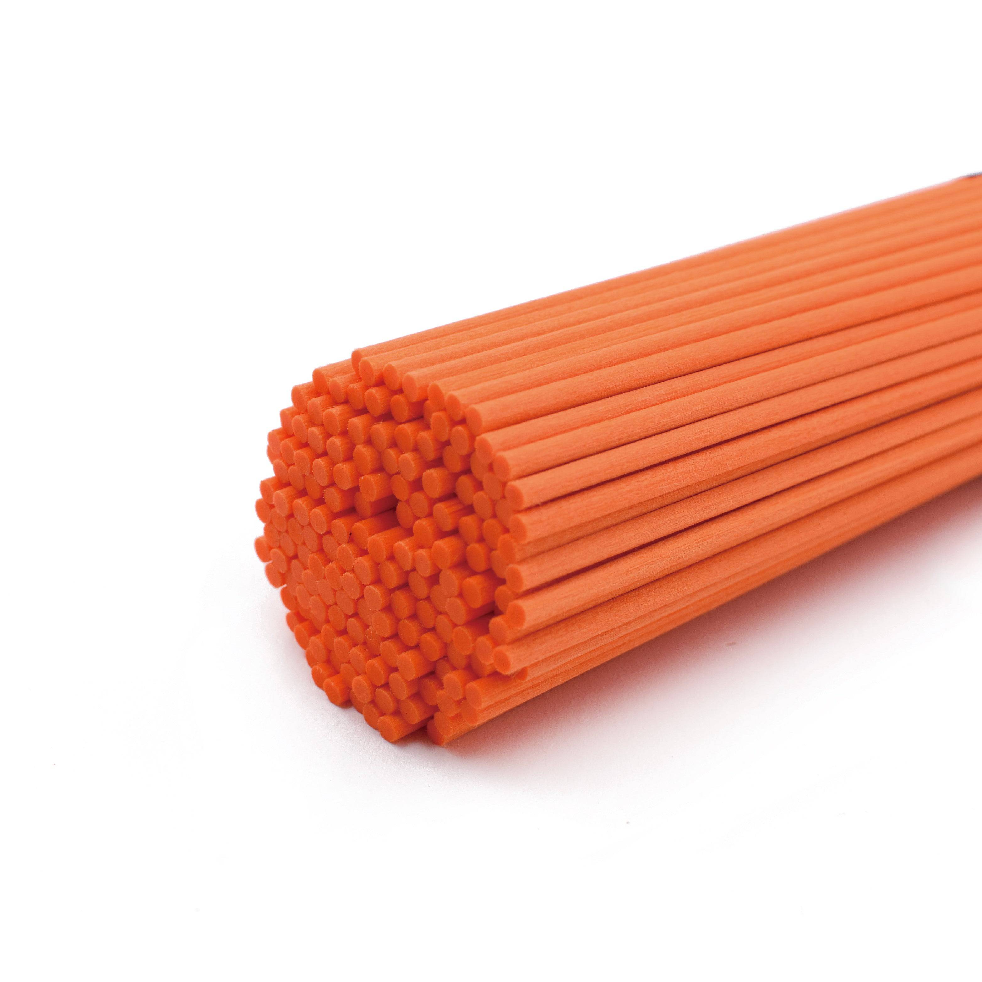 Orange Fiber Diffuser Reeds, Unscented Replacement Sticks - Durazza