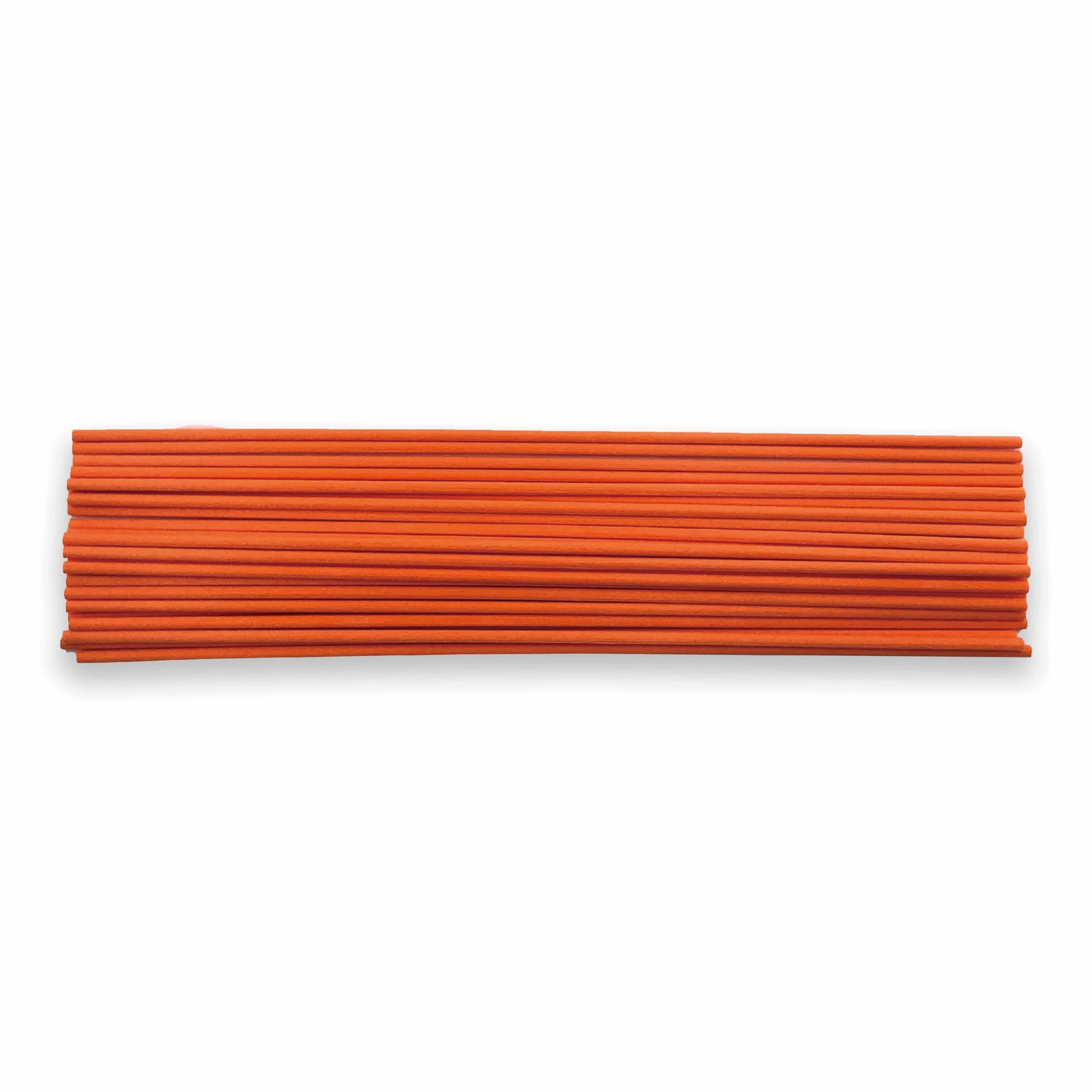 Orange Fiber Diffuser Reeds, Unscented Replacement Sticks - Durazza