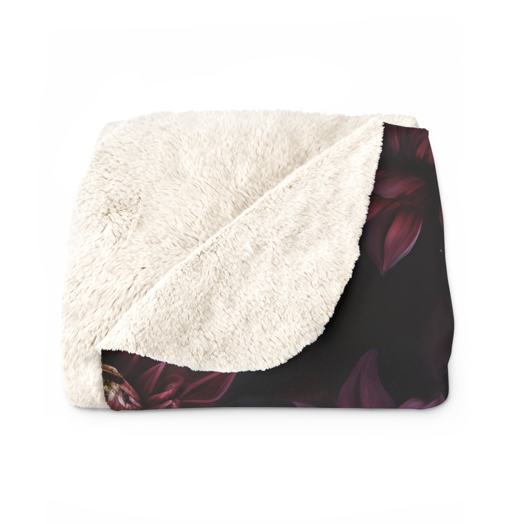 Dark Romance Black Dahlia Blanket Velveteen, or Sherpa, multi size