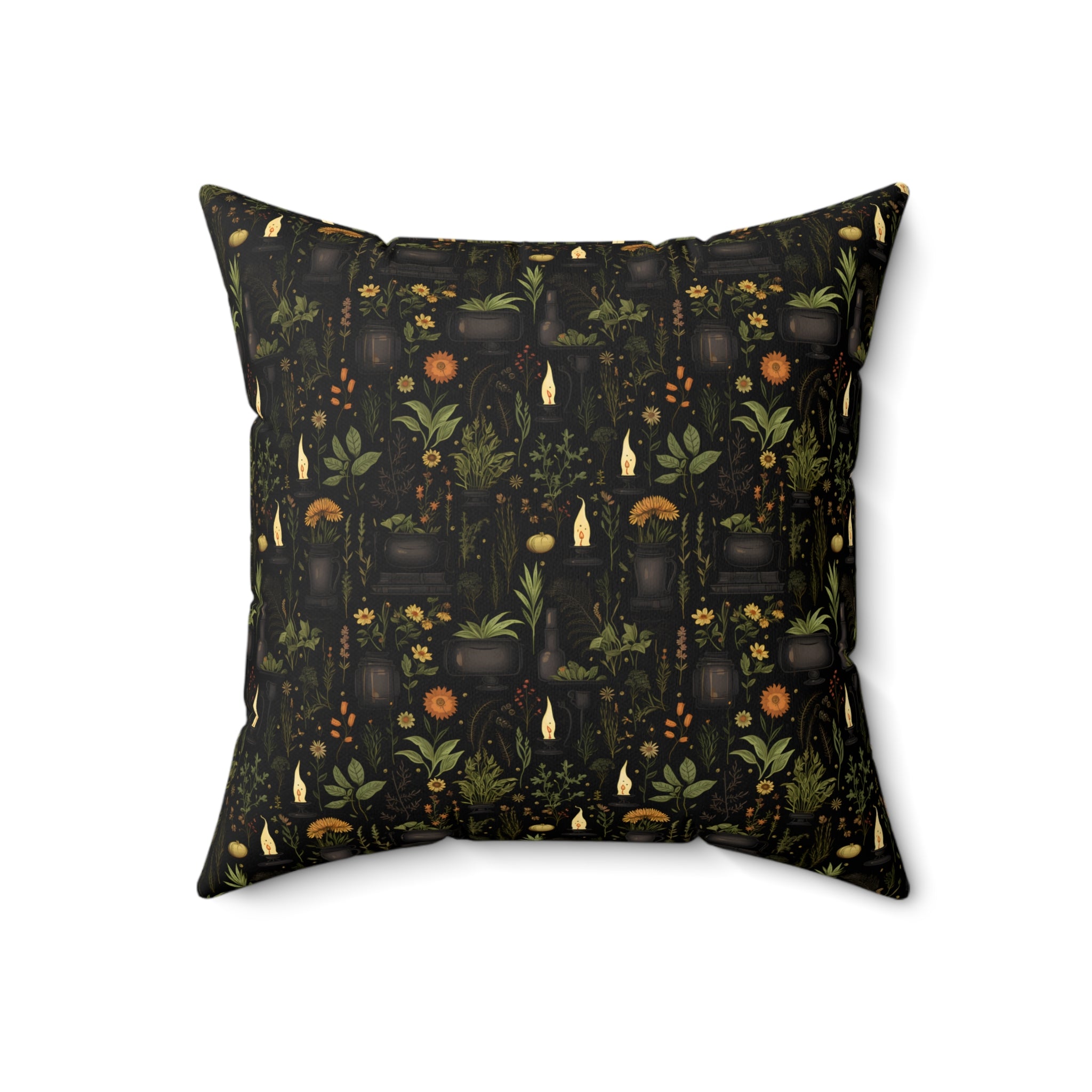 Spells of Herbs Faux Suede Pillow or Pillow Cover