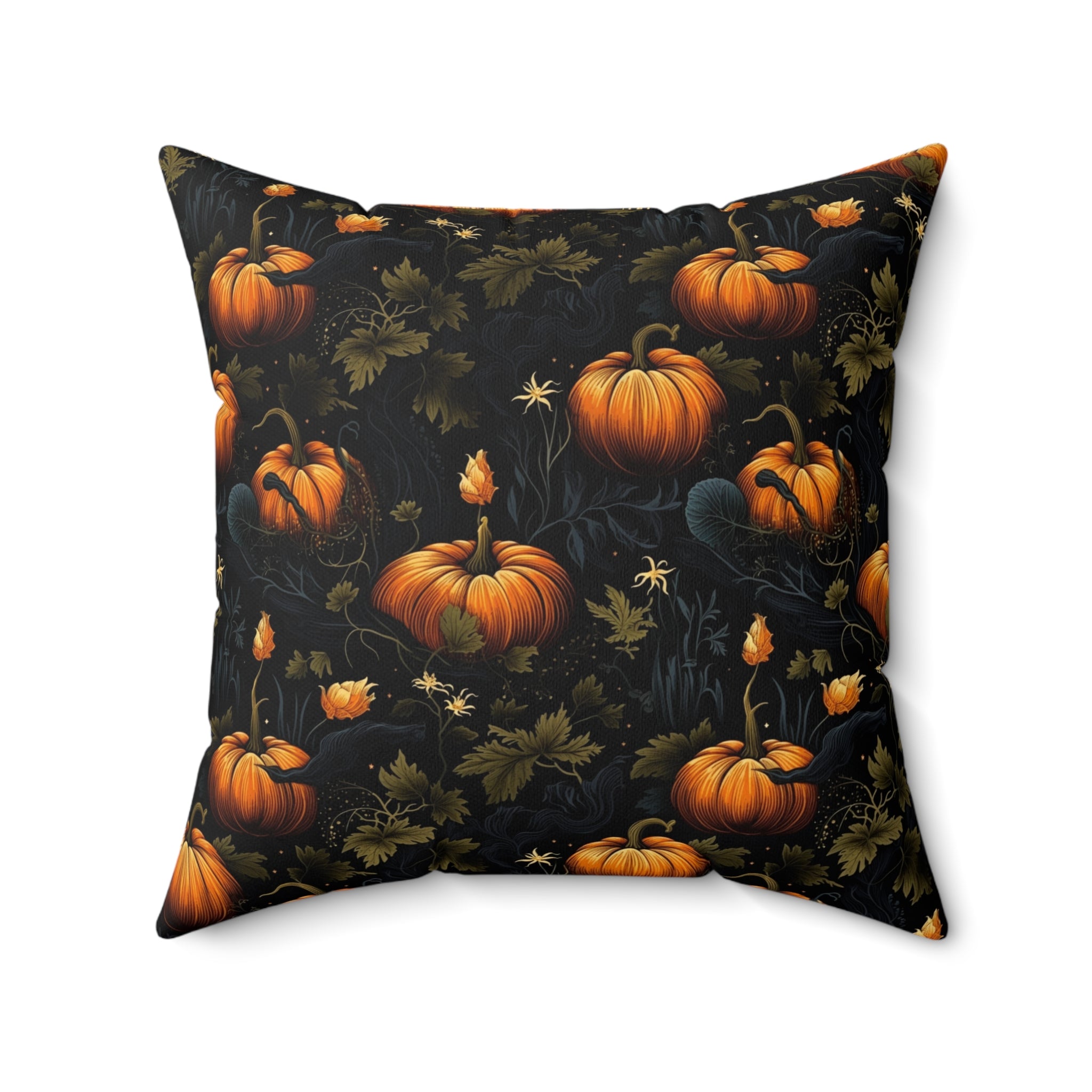 Mystic Pumpkin Patch Faux Suede Pillow Cover