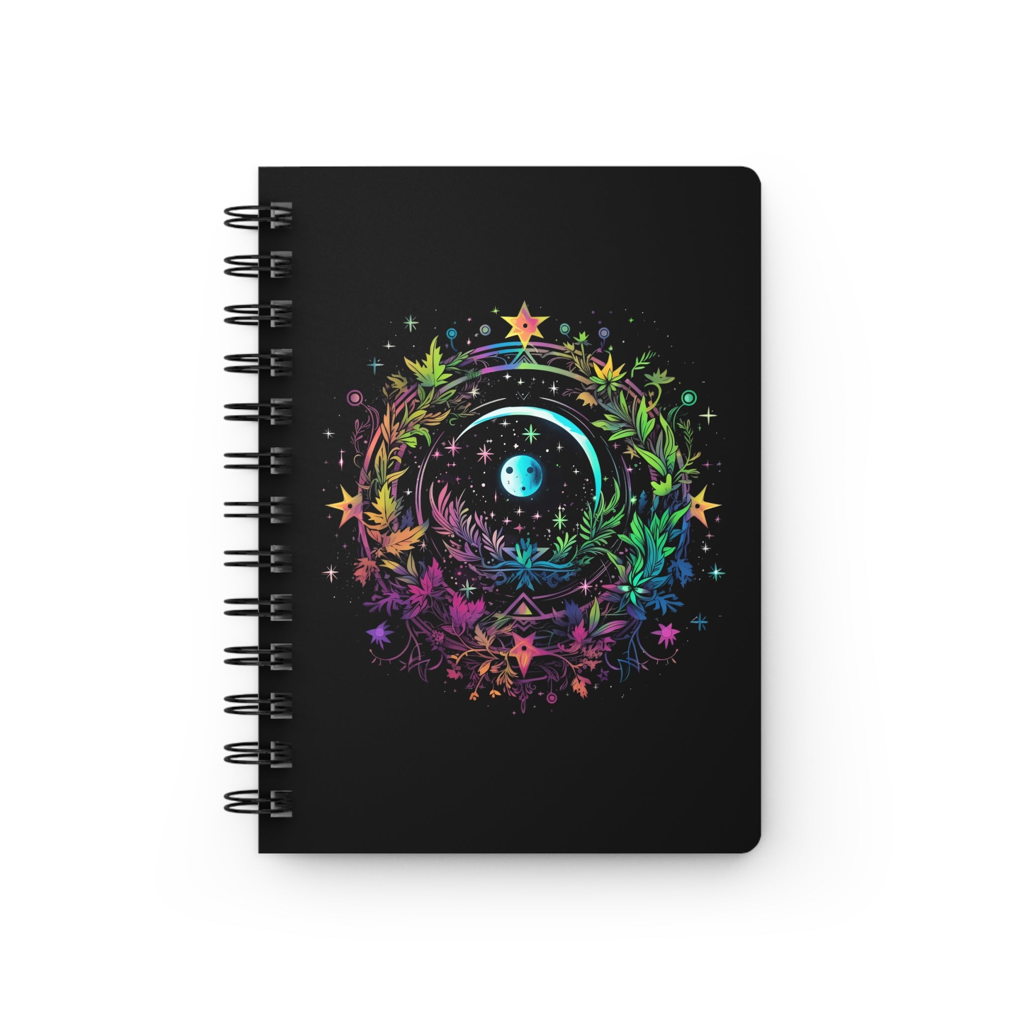 Vibrant Psychedelic Cosmos Notebook, Spiral Lined 5 x 7 inch