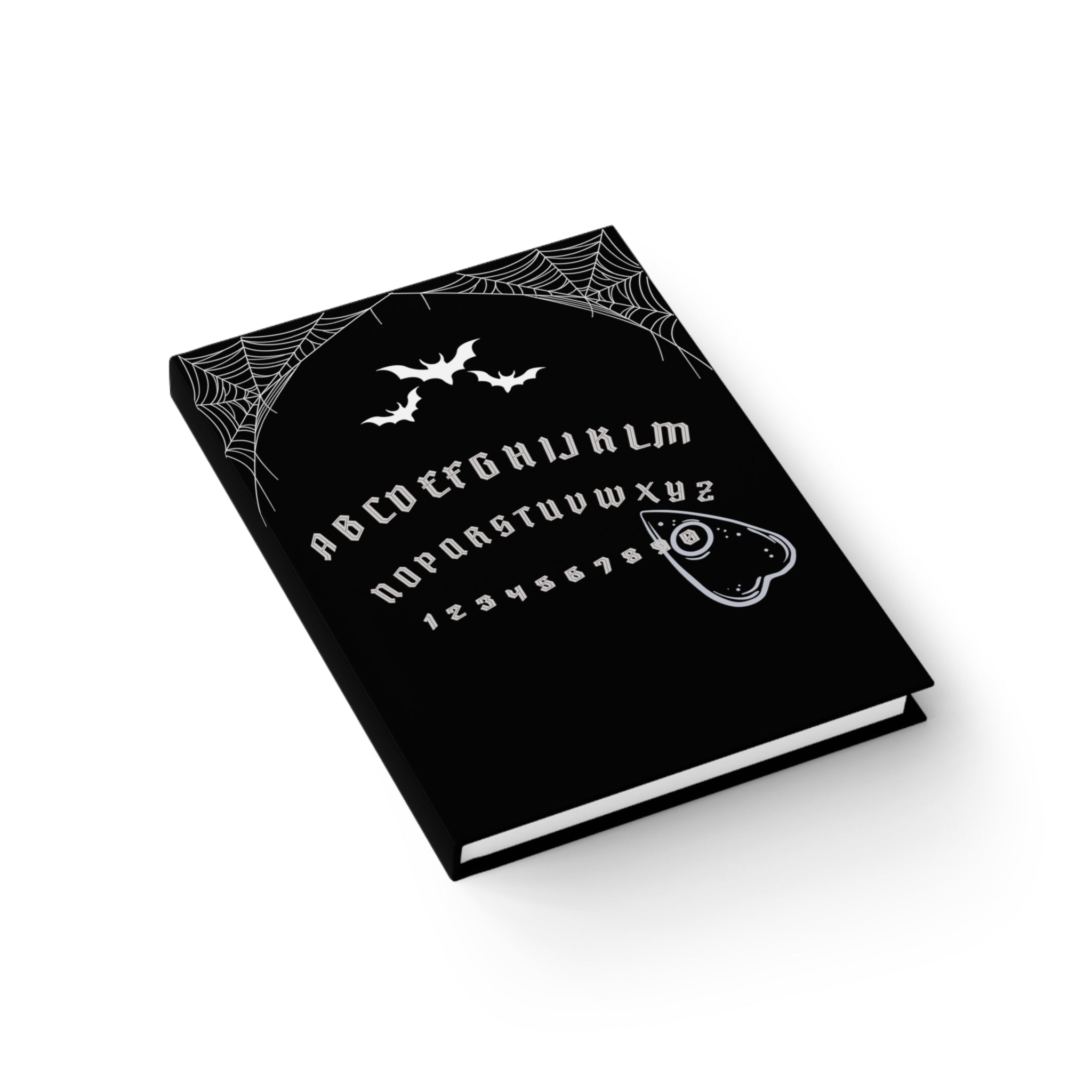Black Ouija Board Hardcover Journal, Blank or Lined