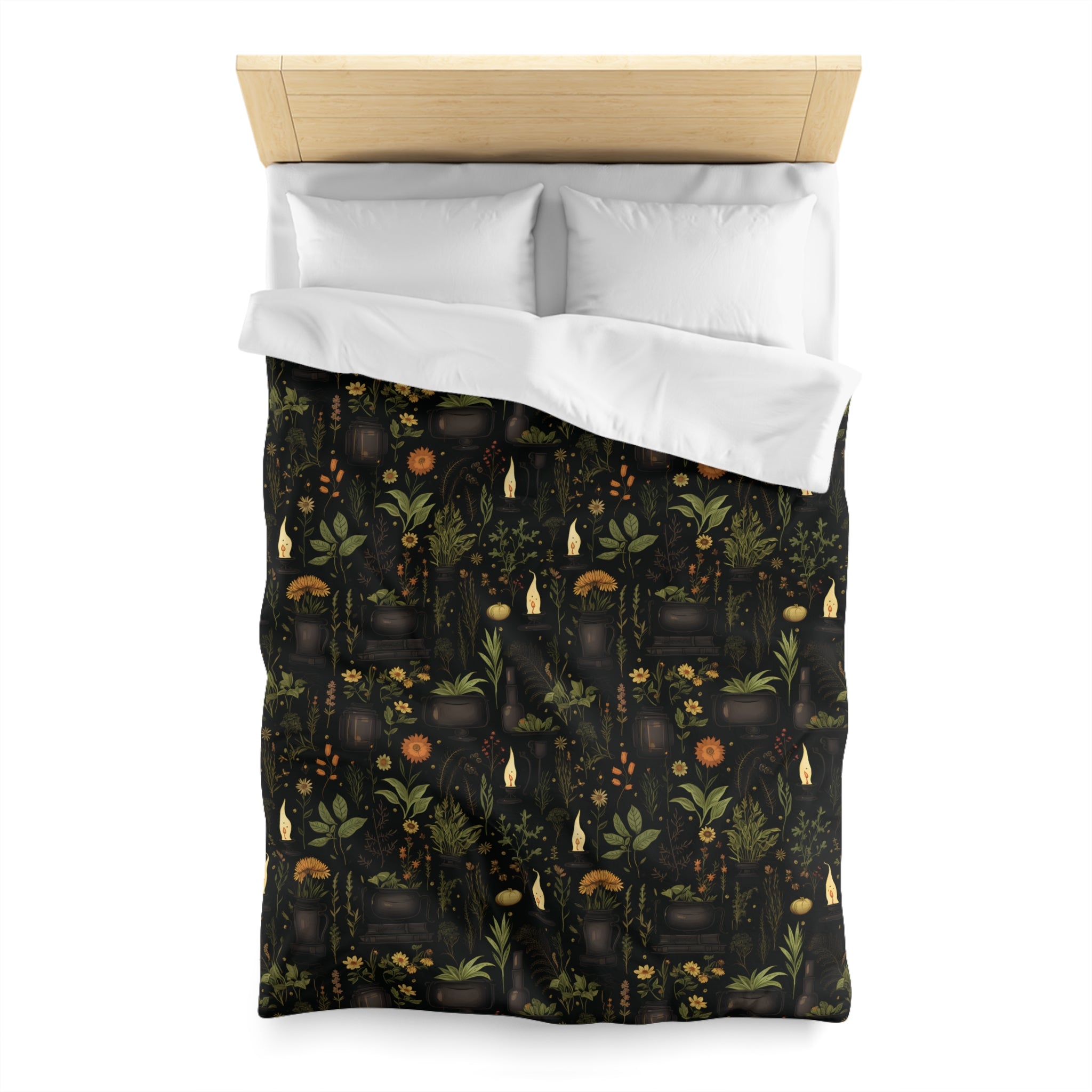 The Spells of Herbs Duvet Cover and Pillow Shams, Microfiber