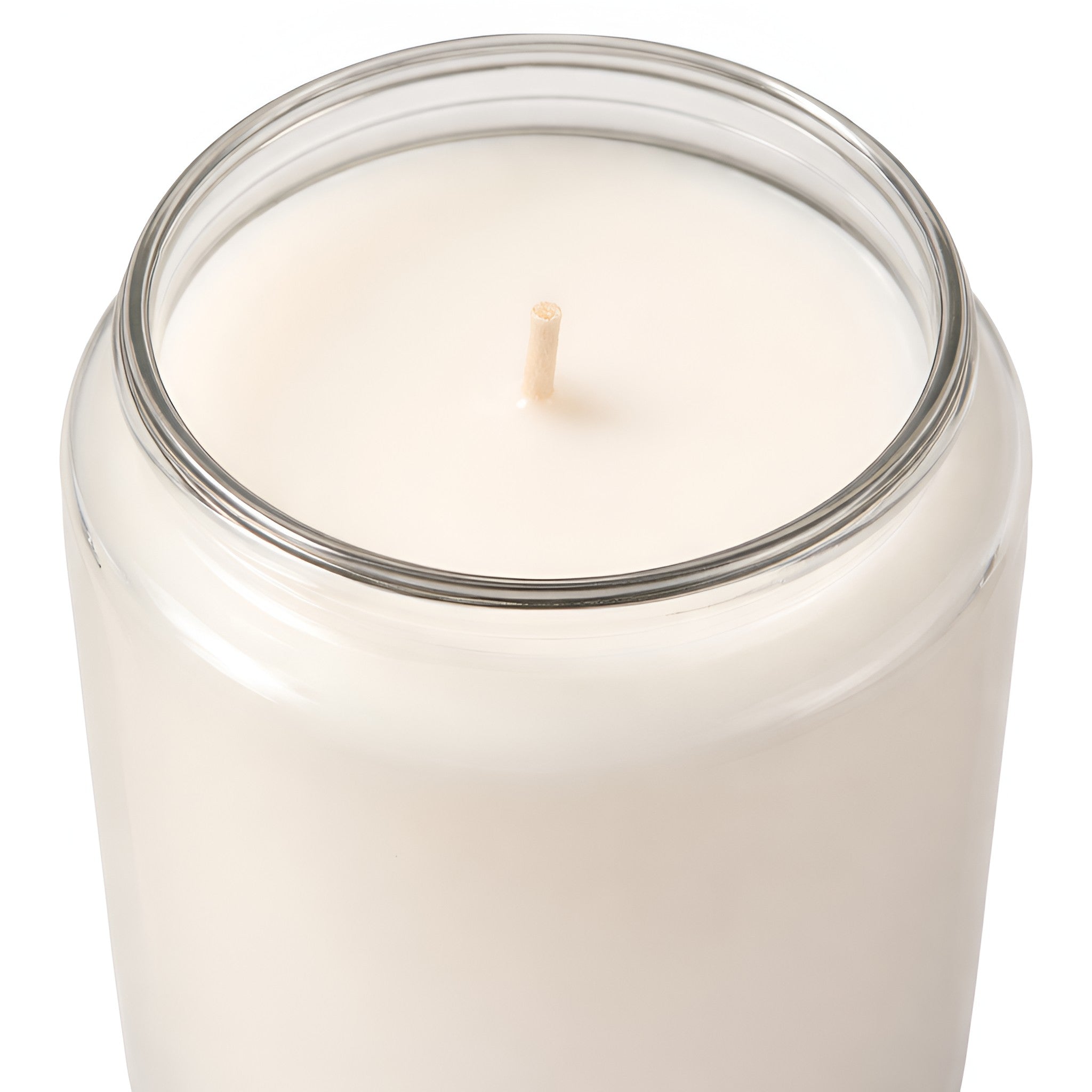 100% vegan and eco-friendly, non toxic soy wax candle also showing the cotton wick.