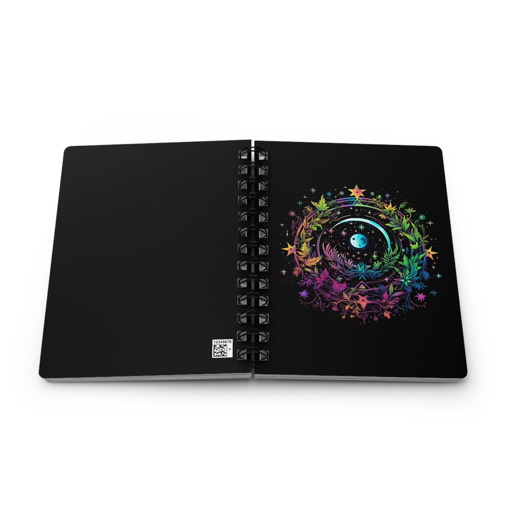 Vibrant Psychedelic Cosmos Notebook, Spiral Lined 5 x 7 inch