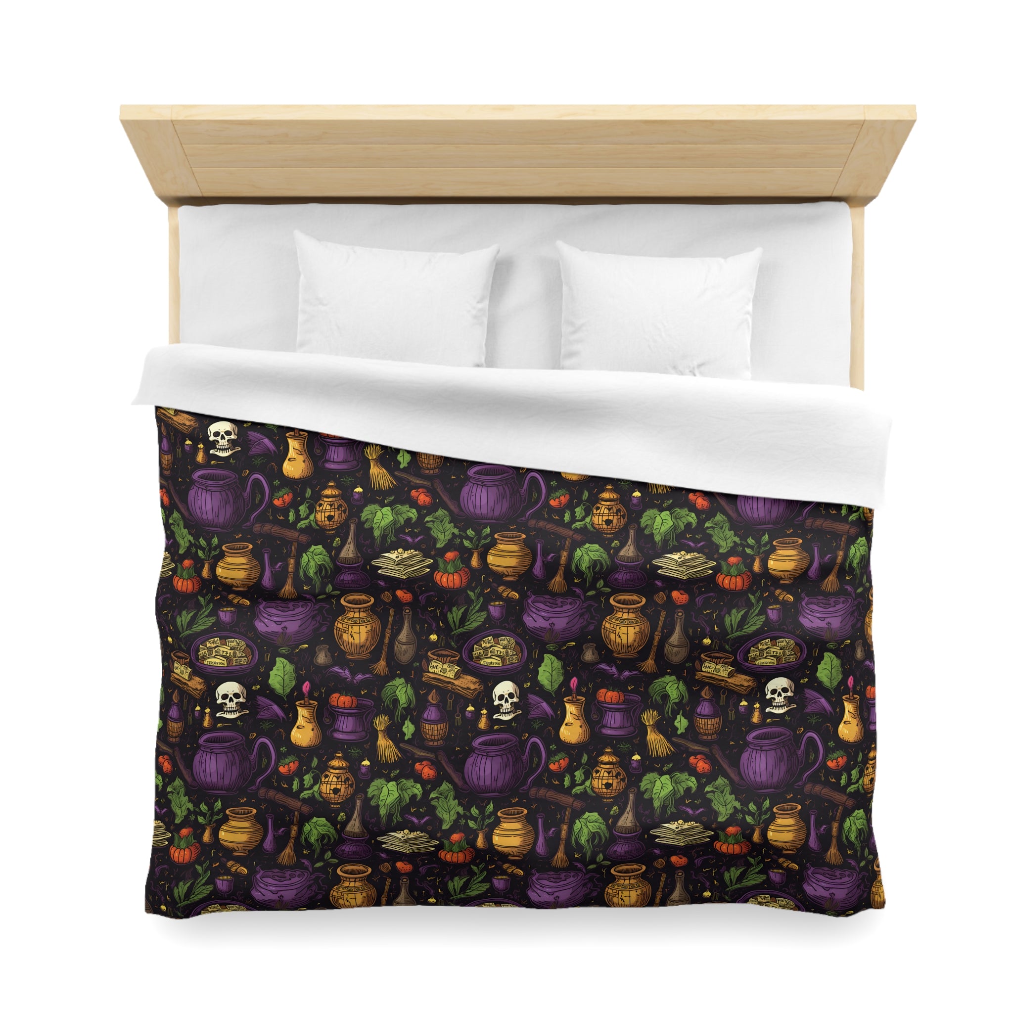 Hallows' Eve Spell Duvet Cover and Pillow Shams, Microfiber