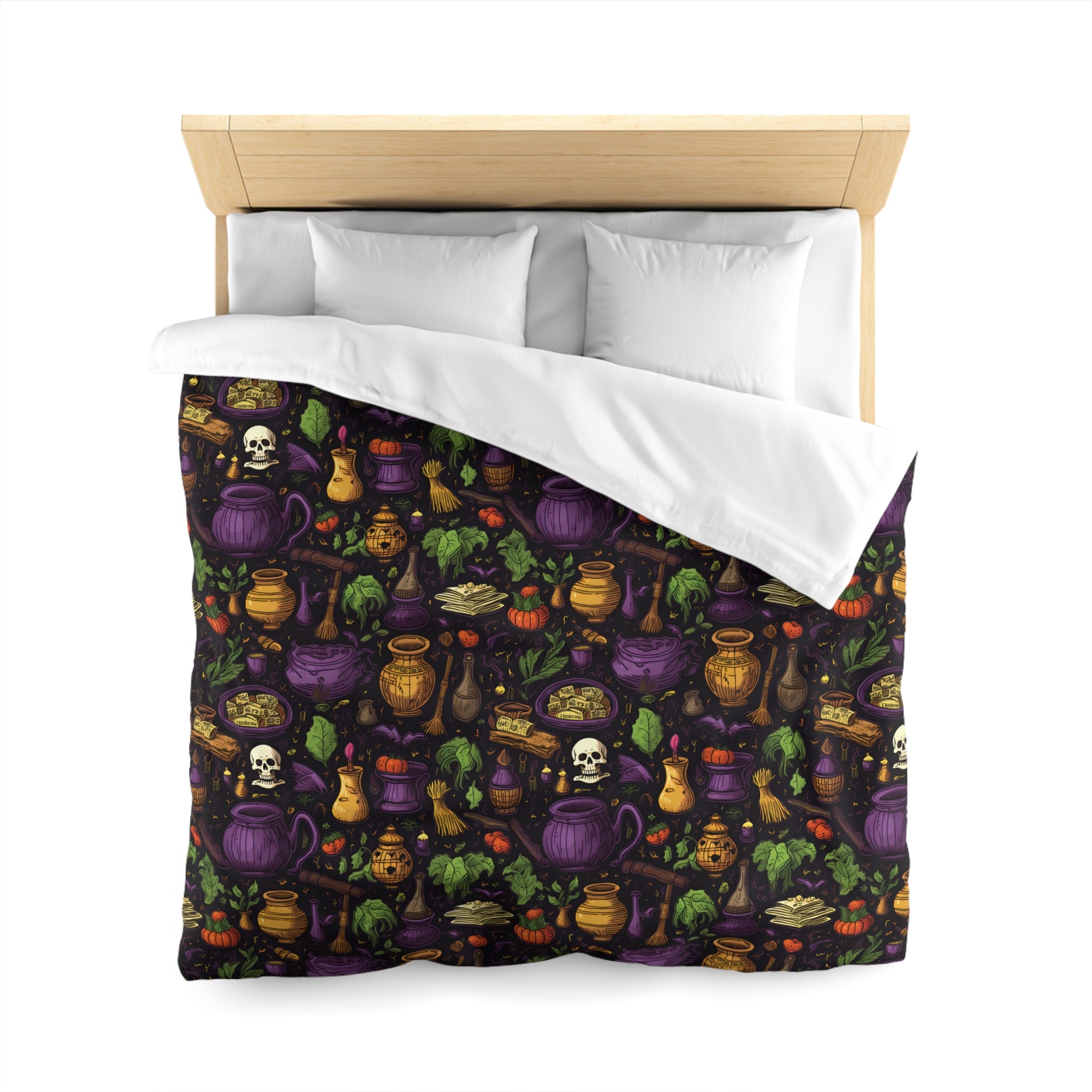 Hallows' Eve Spell Duvet Cover and Pillow Shams, Microfiber