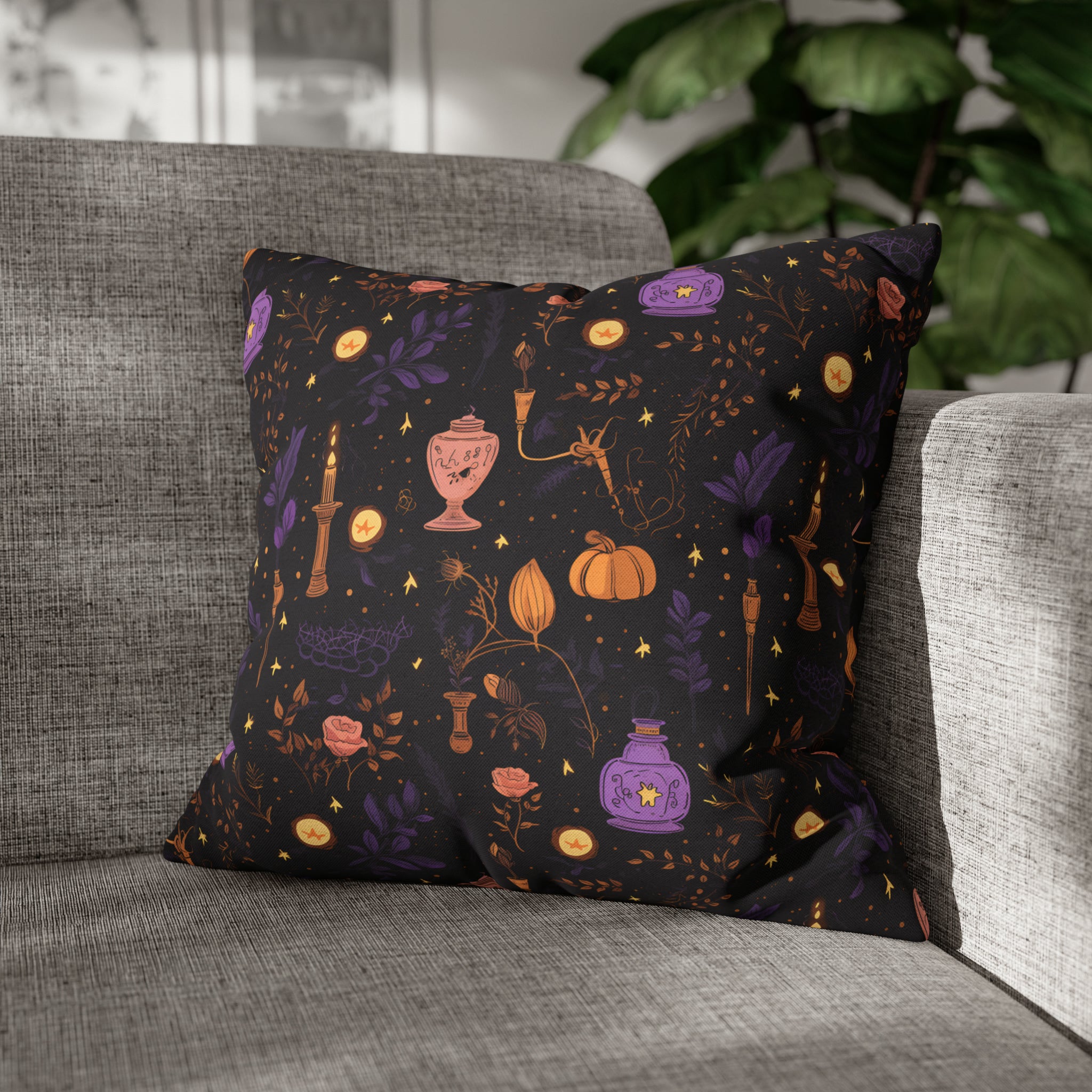 Witching Lanterns Pillowcase, Enchanted Shadows