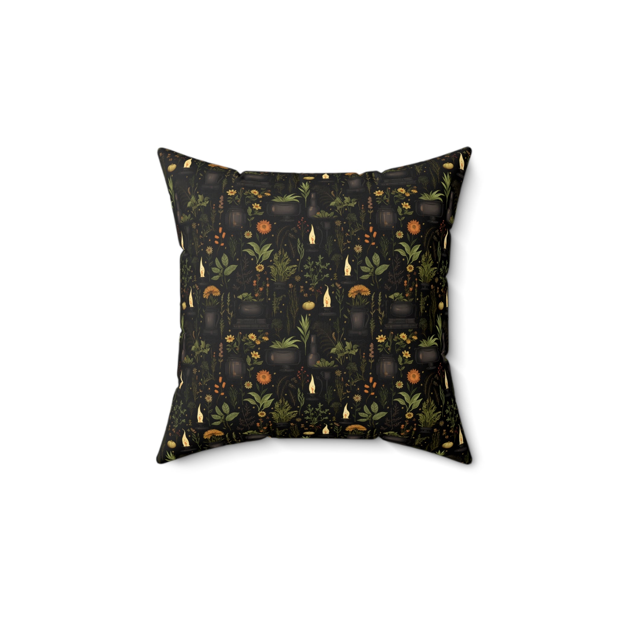 Spells of Herbs Faux Suede Pillow or Pillow Cover