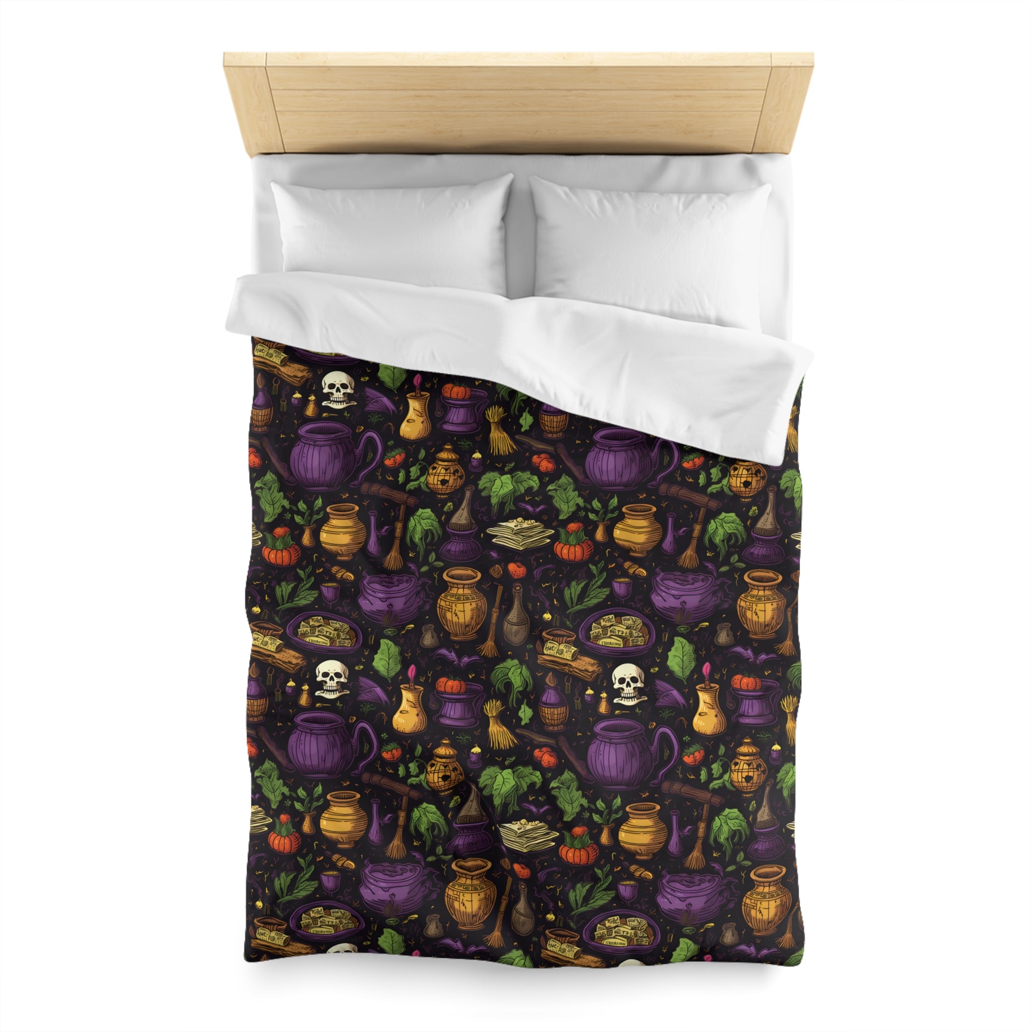 Hallows' Eve Spell Duvet Cover and Pillow Shams, Microfiber