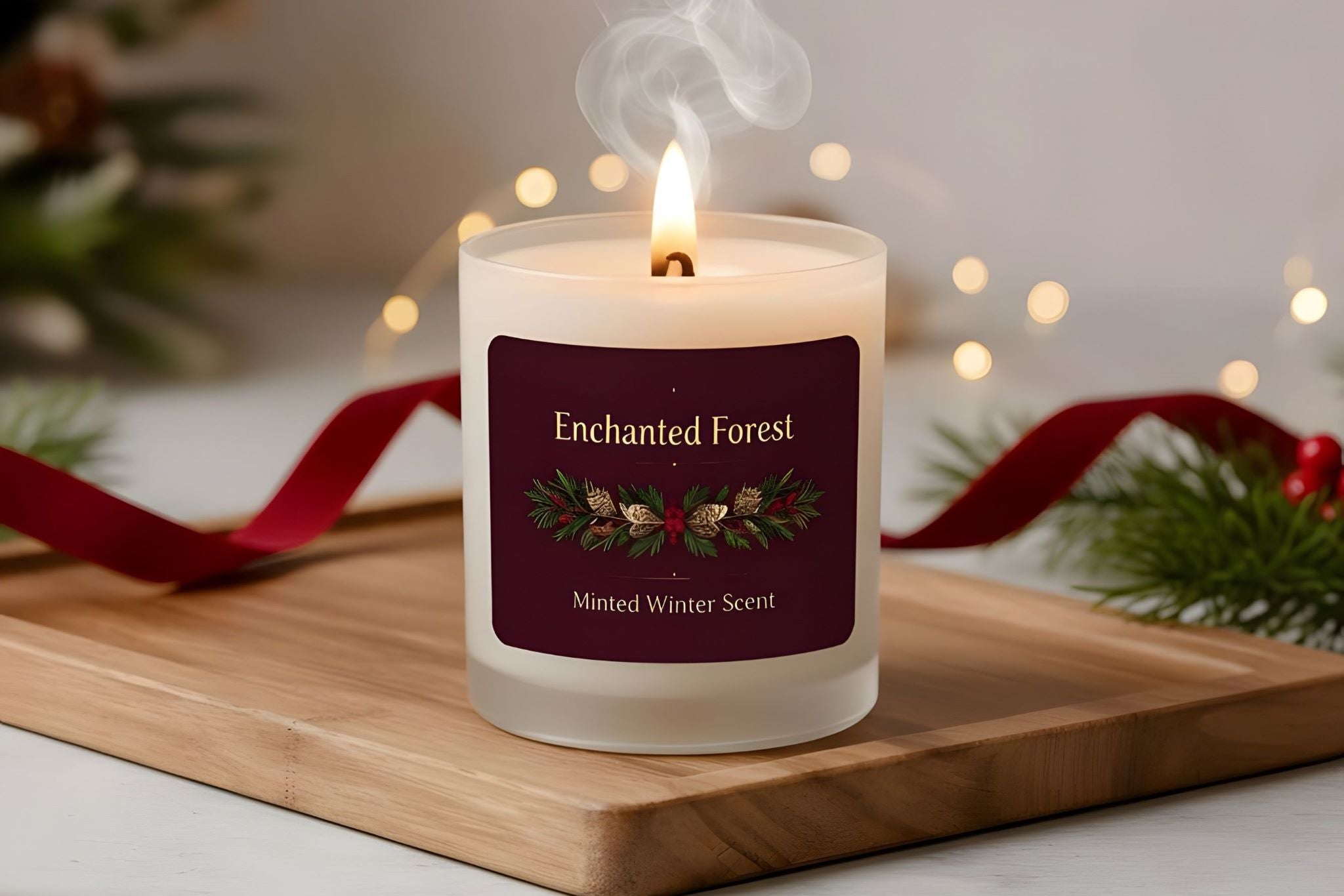 Mint Fraiser Candle 11 oz Wood Wick | Enchanted Forest - Durazza