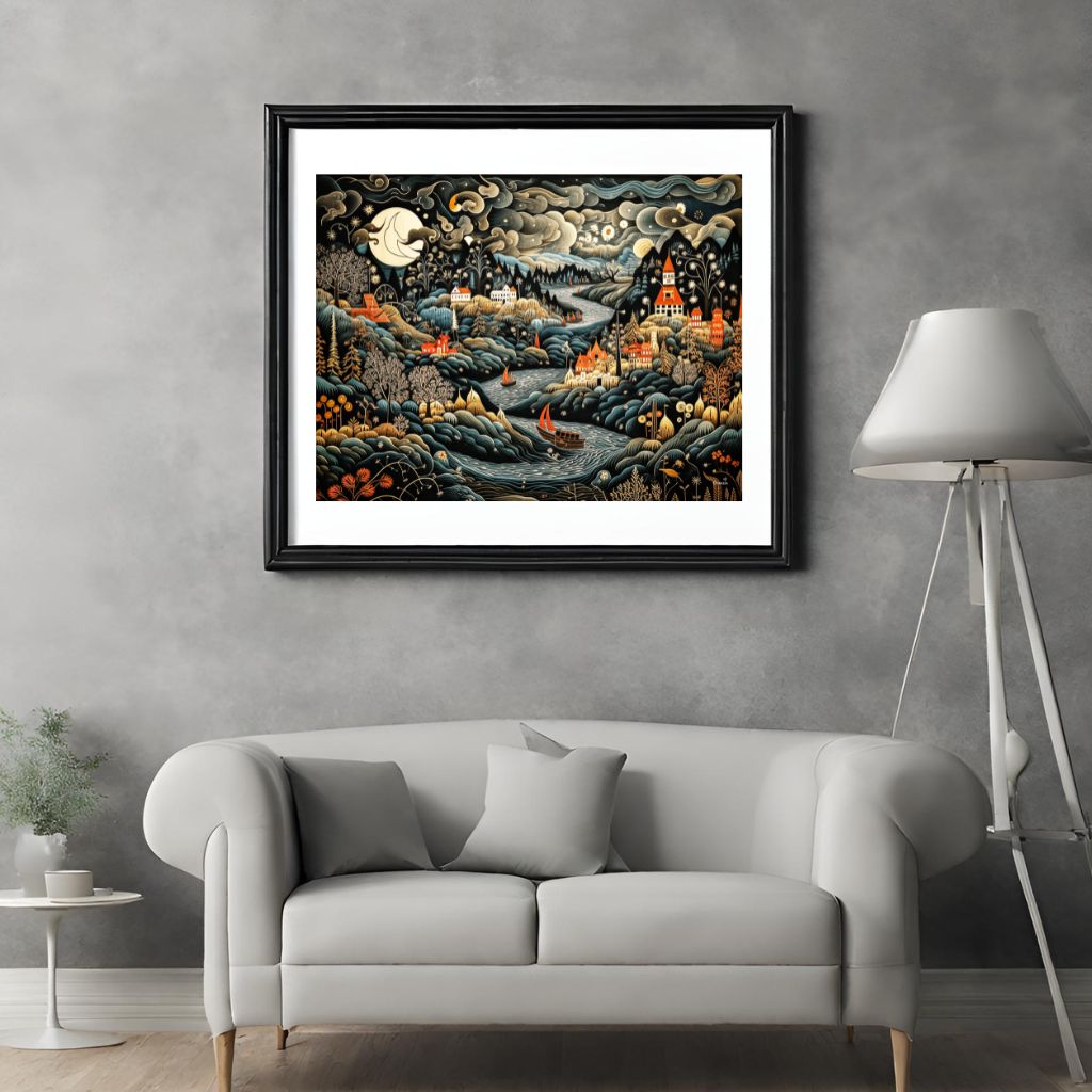 Nordic Waterways Tale Wall Art Print