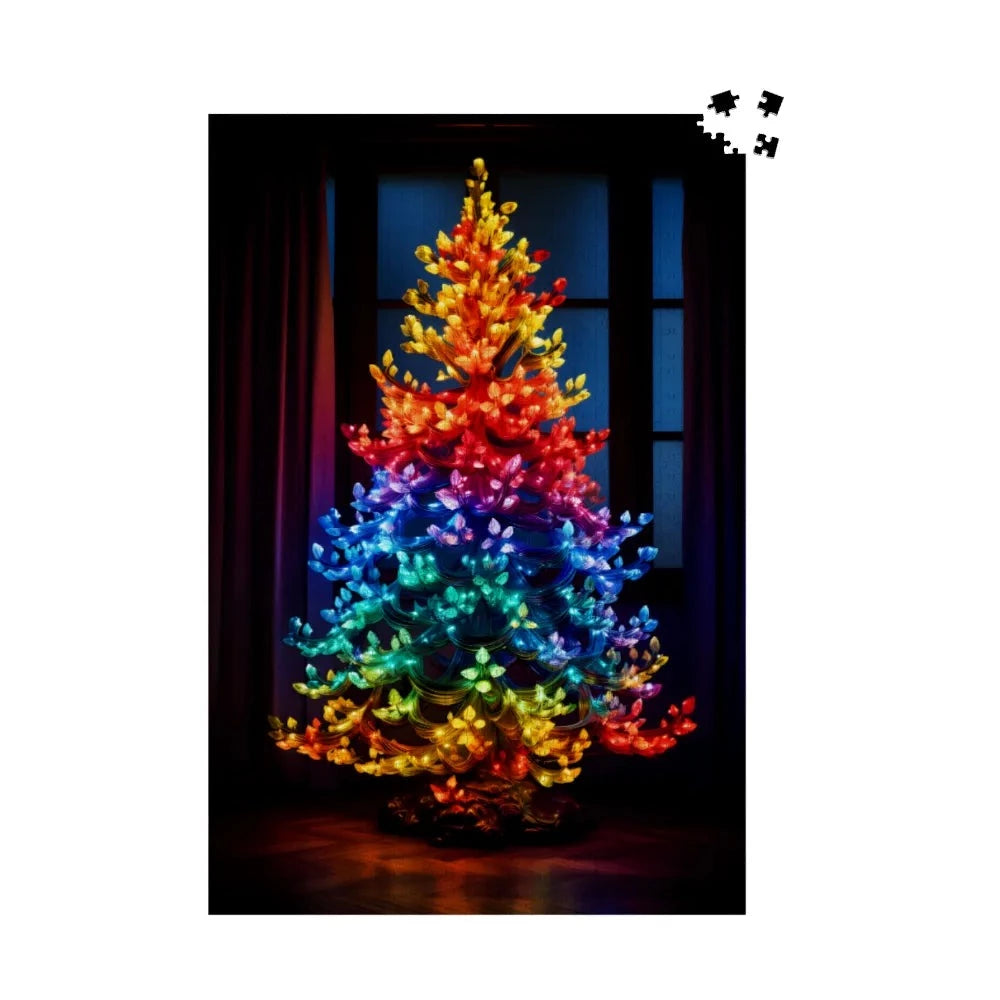 Rainbow Christmas Tree Jigsaw Puzzle 500 or 1000 Pieces