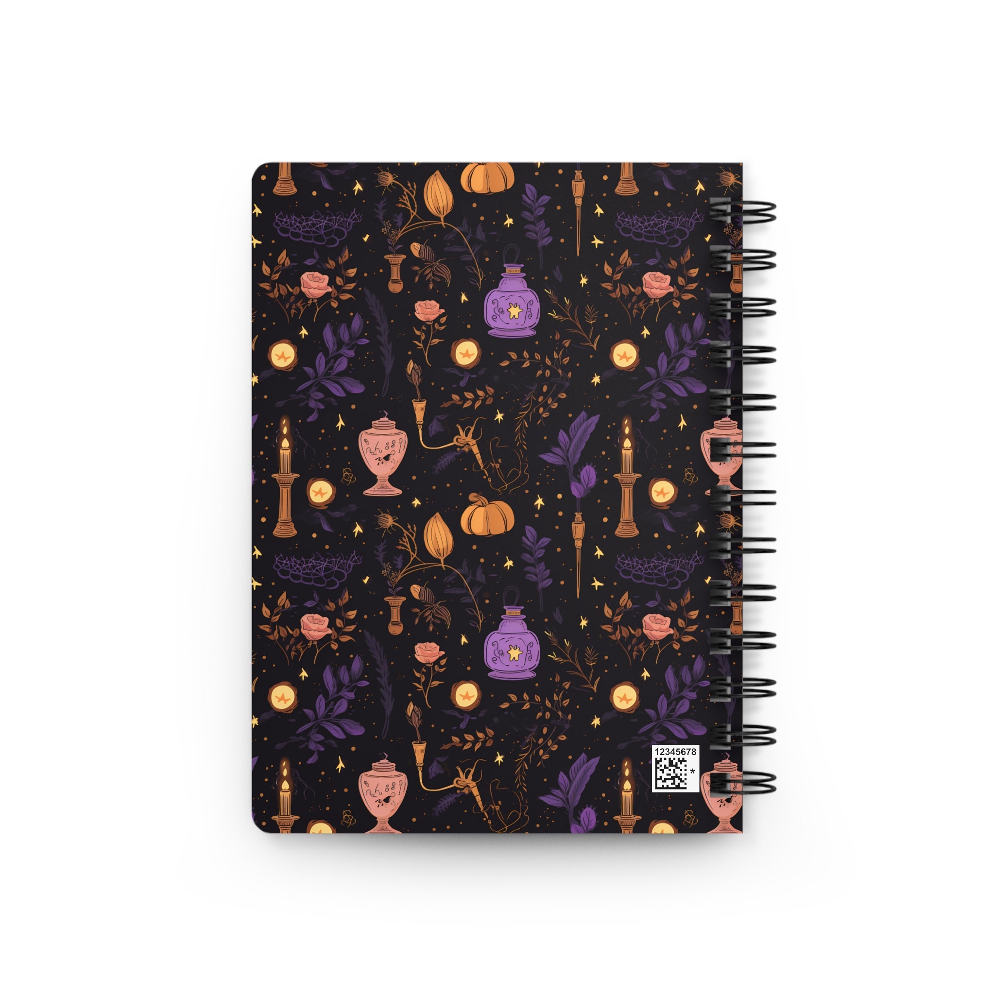 Witching Lanterns Spiral Notebook, Witchy Spiral Lined 5 x 7 inch