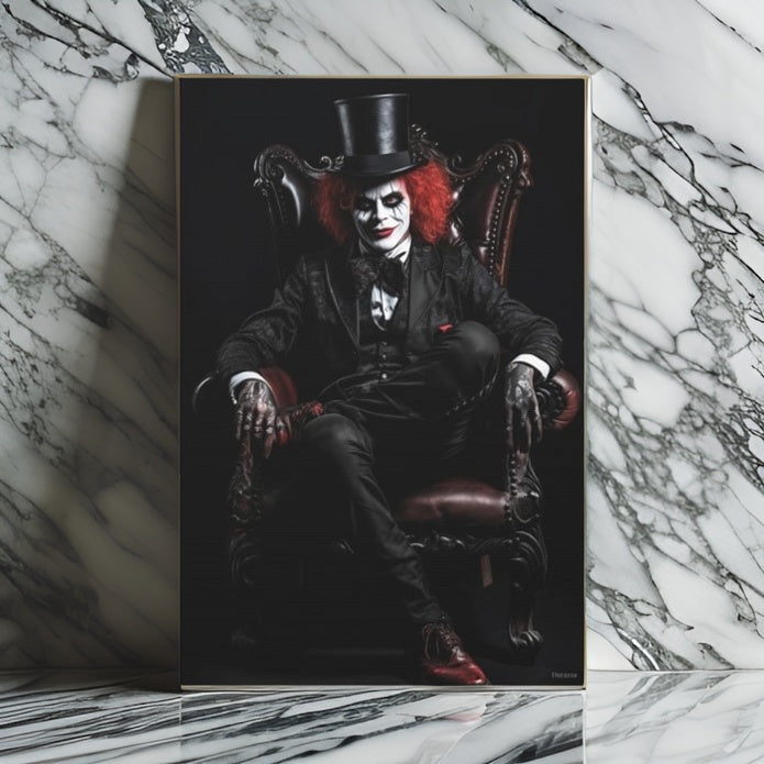 Red-Haired Gothic Clown Portrait