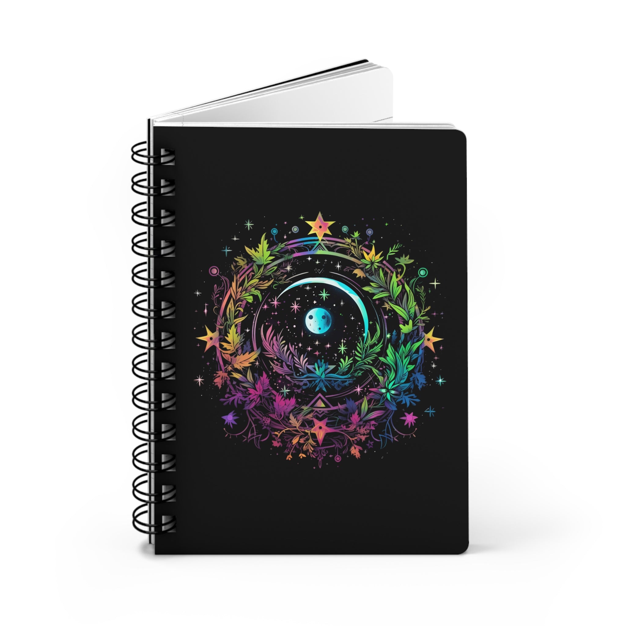 Vibrant Psychedelic Cosmos Notebook, Spiral Lined 5 x 7 inch