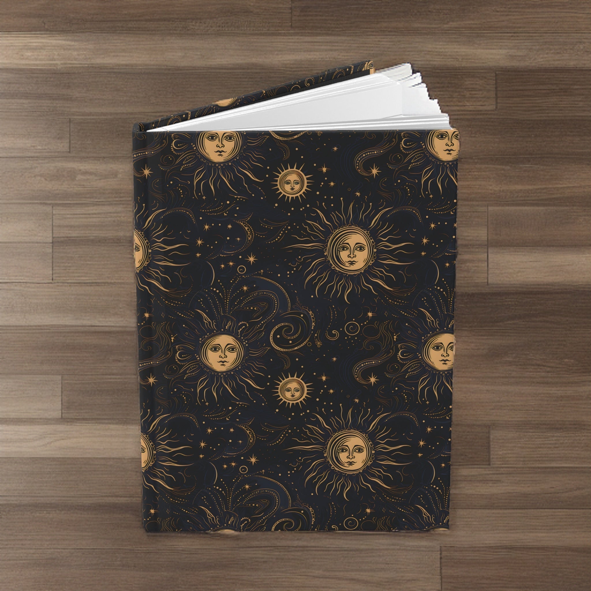 Golden Cosmic Sky Journal: Blank or Lined Notebook