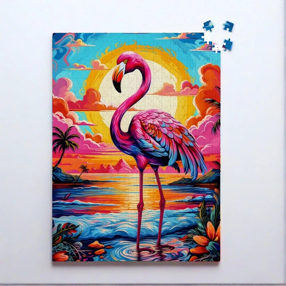 Flamingo Sunset Jigsaw Puzzle 100 pieces
