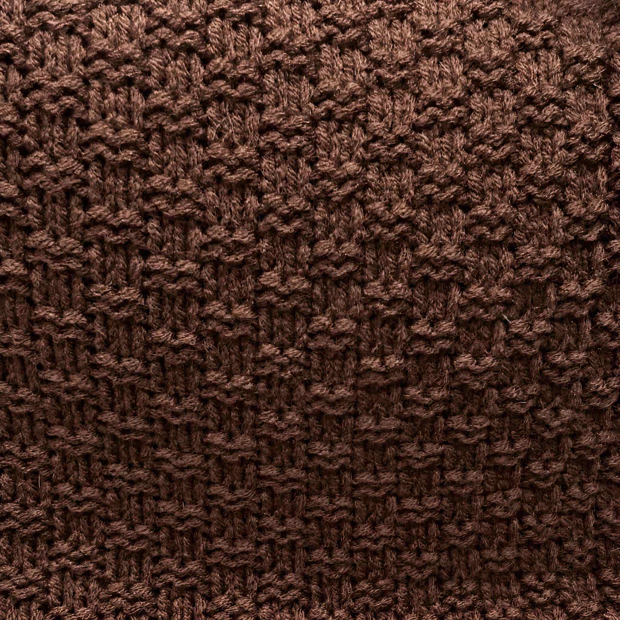 Textured Knit Throw Blanket with Tassels, 51 × 67 in