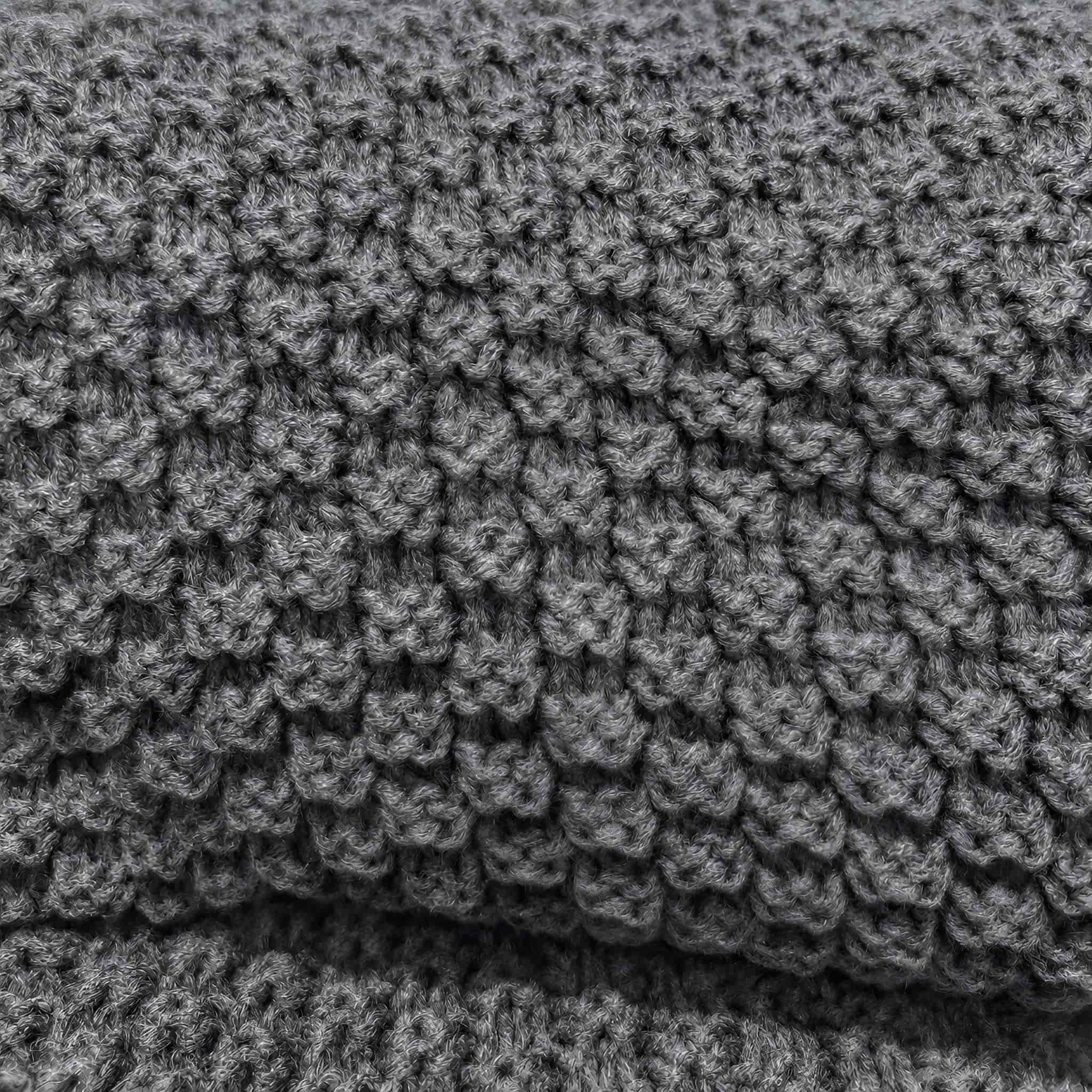 Textured Knit Throw Blanket with Tassels, 51 × 67 in